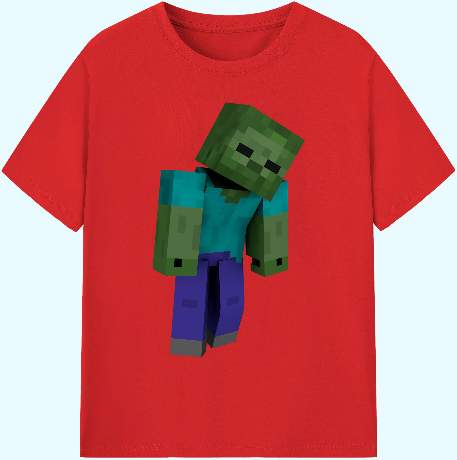 （画像用） マインクラフト ブロックの世界 Minecraft MC Block world 綿100％ メンズ半袖Tシャツ｜肌触りやわらか＆通気性