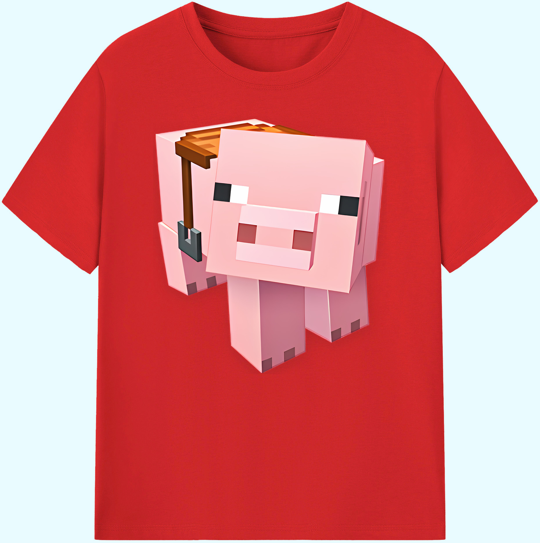 （画像用） マインクラフト ブロックの世界 Minecraft MC Block world 綿100％ メンズ半袖Tシャツ｜肌触りやわらか＆通気性