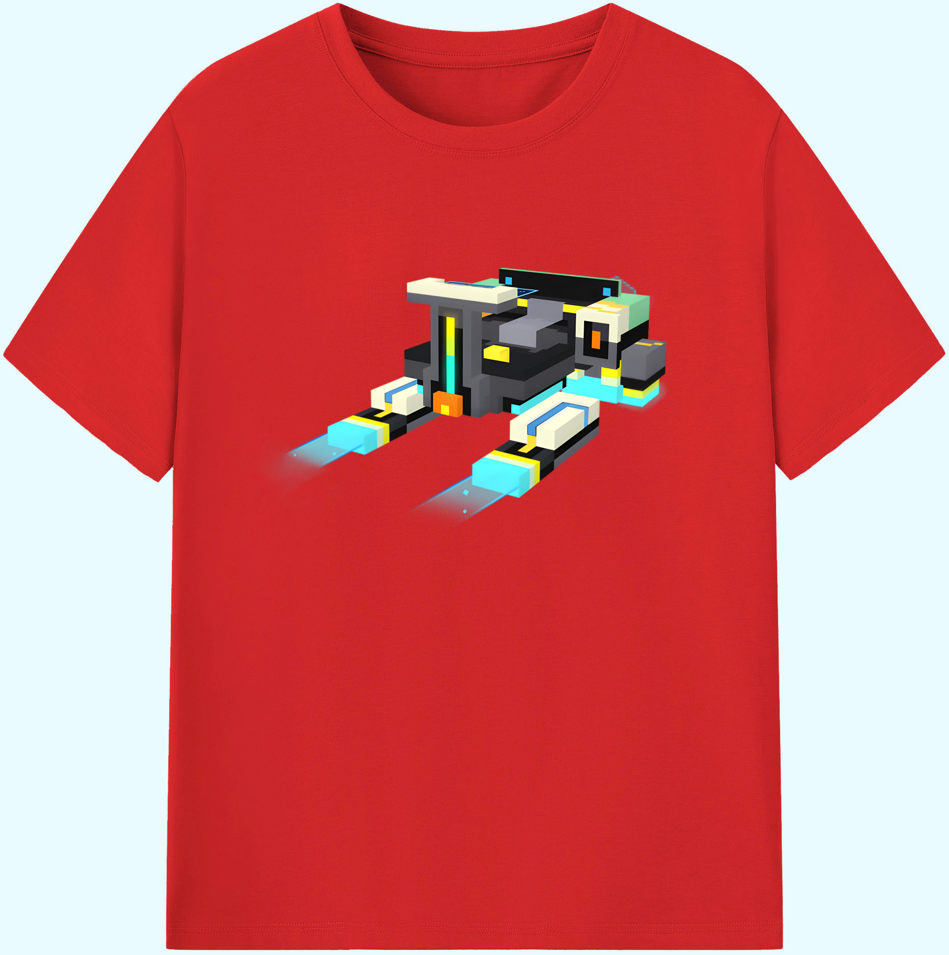 （画像用） マインクラフト ブロックの世界 Minecraft MC Block world 綿100％ メンズ半袖Tシャツ｜肌触りやわらか＆通気性