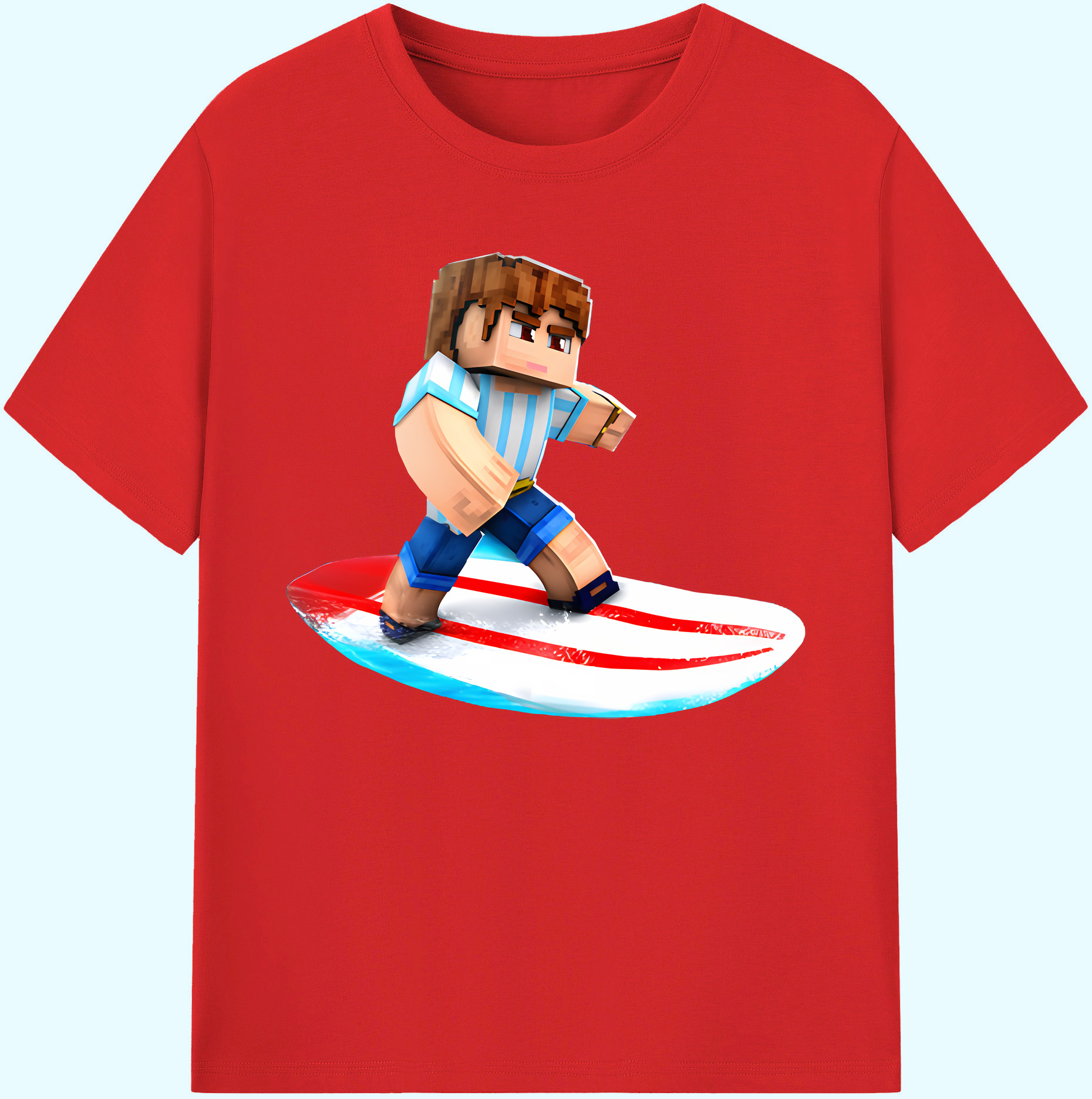 （画像用） マインクラフト ブロックの世界 Minecraft MC Block world 綿100％ メンズ半袖Tシャツ｜肌触りやわらか＆通気性