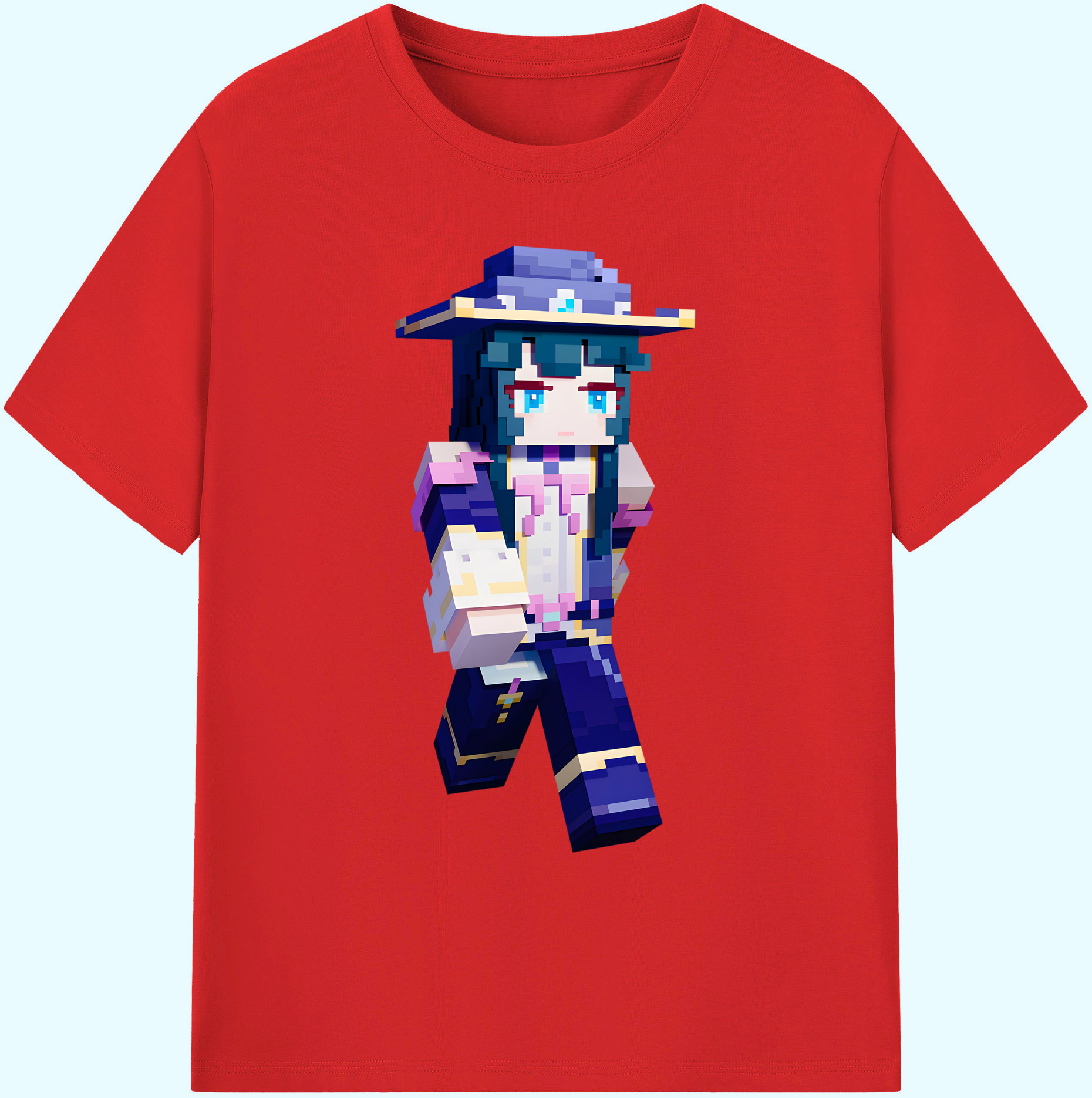 （画像用） マインクラフト ブロックの世界 Minecraft MC Block world 綿100％ メンズ半袖Tシャツ｜肌触りやわらか＆通気性