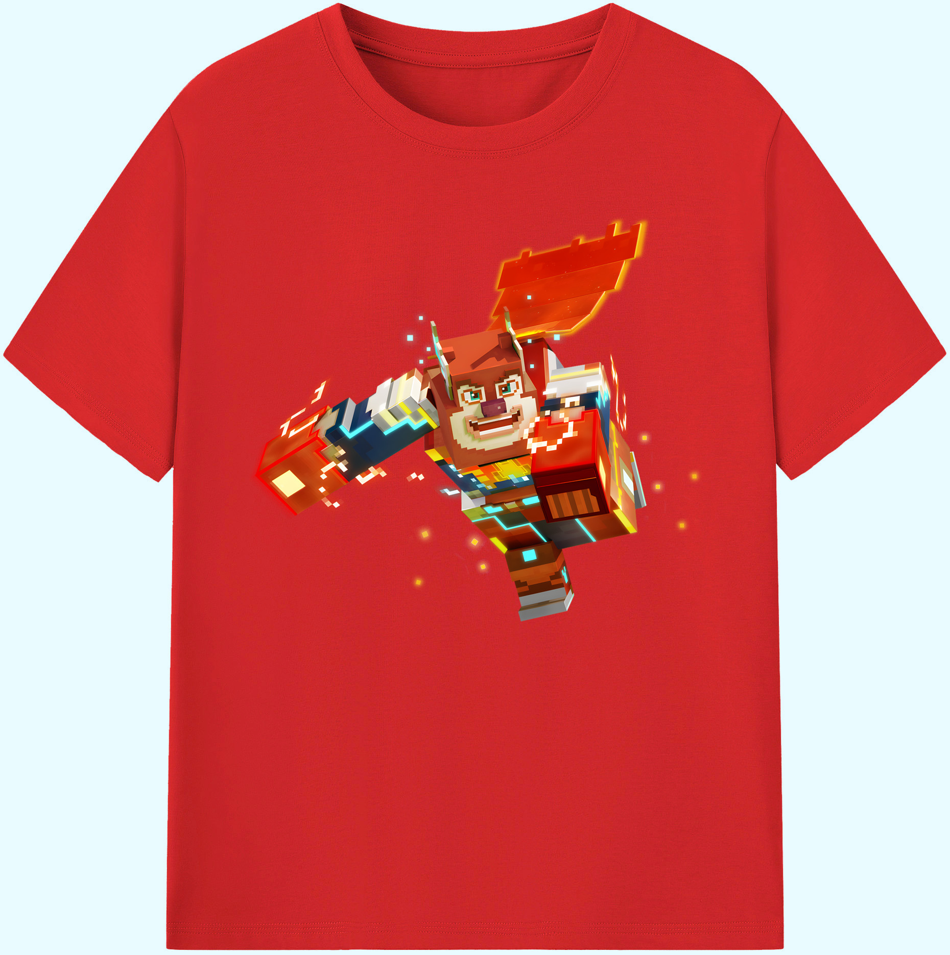 （画像用） マインクラフト ブロックの世界 Minecraft MC Block world 綿100％ メンズ半袖Tシャツ｜肌触りやわらか＆通気性