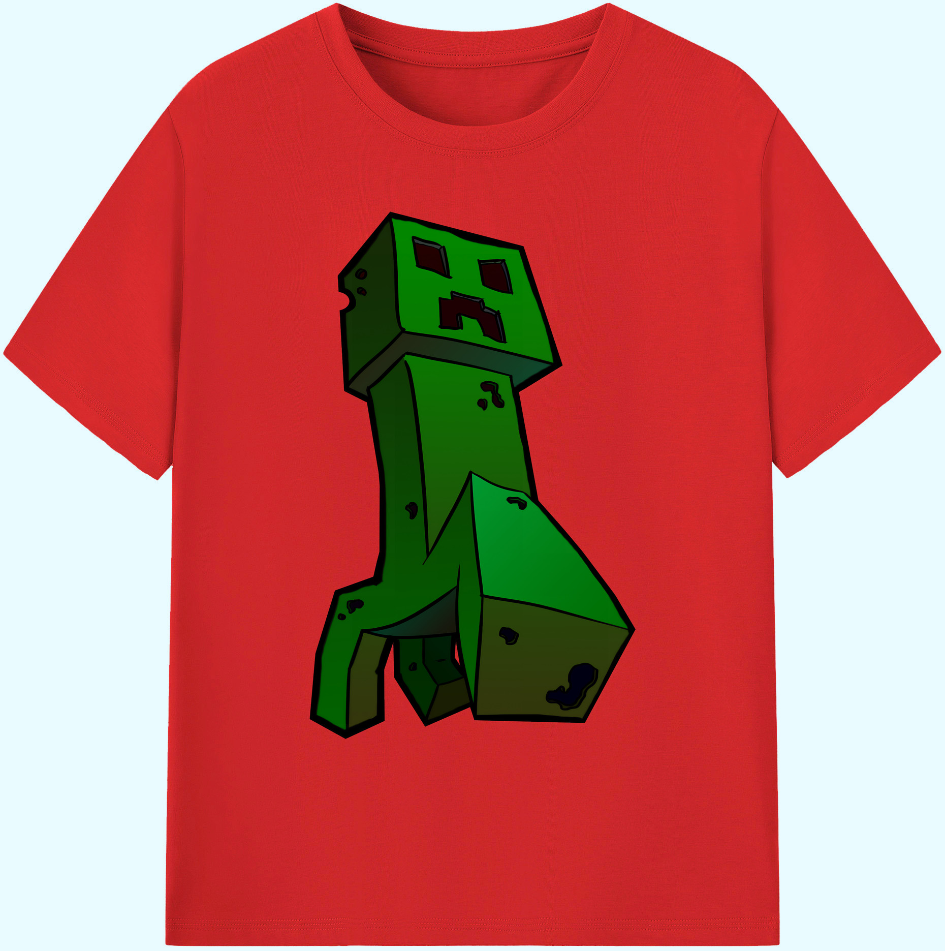 （画像用） マインクラフト ブロックの世界 Minecraft MC Block world 綿100％ メンズ半袖Tシャツ｜肌触りやわらか＆通気性