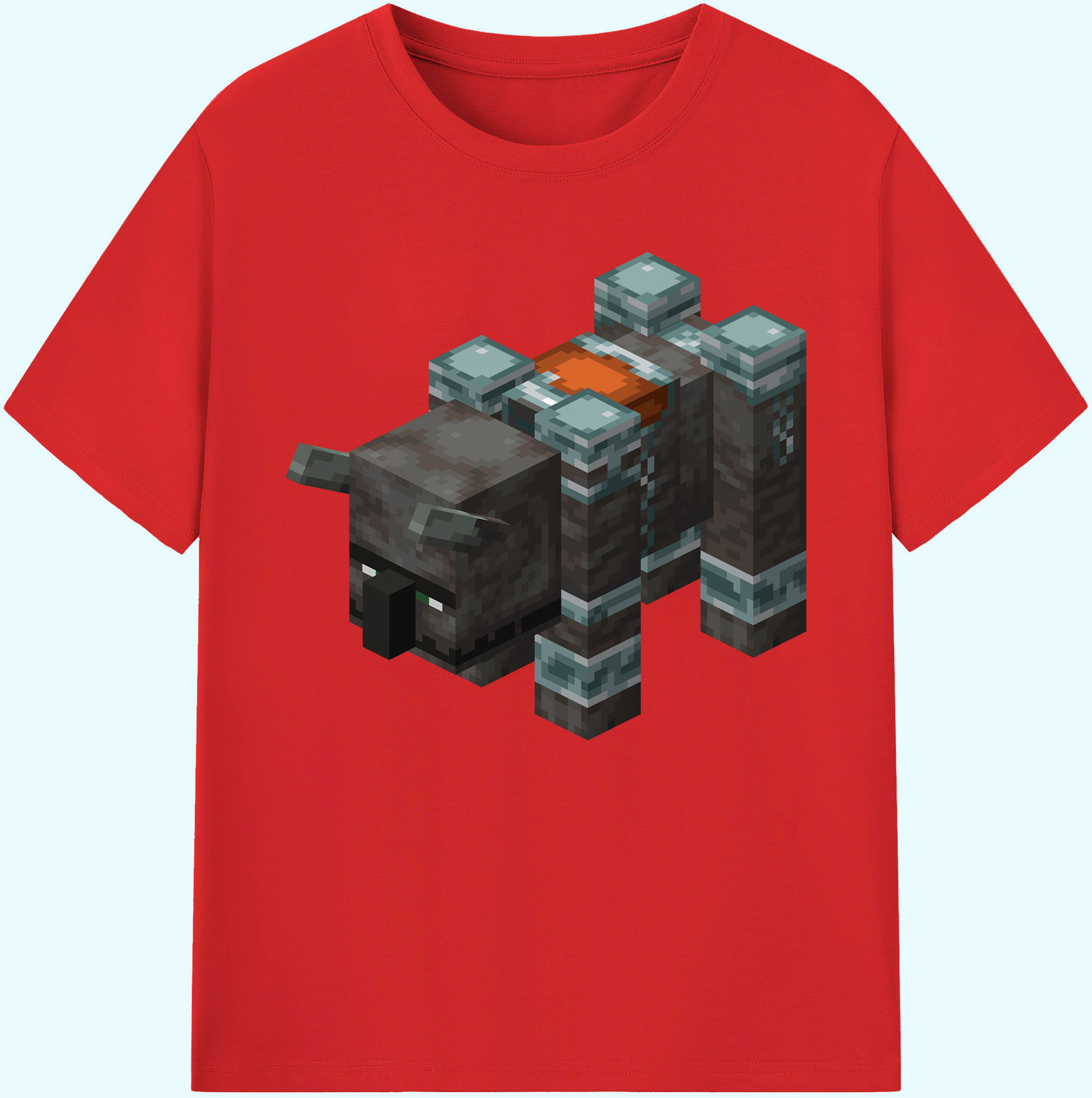 （画像用） マインクラフト ブロックの世界 Minecraft MC Block world 綿100％ メンズ半袖Tシャツ｜肌触りやわらか＆通気性