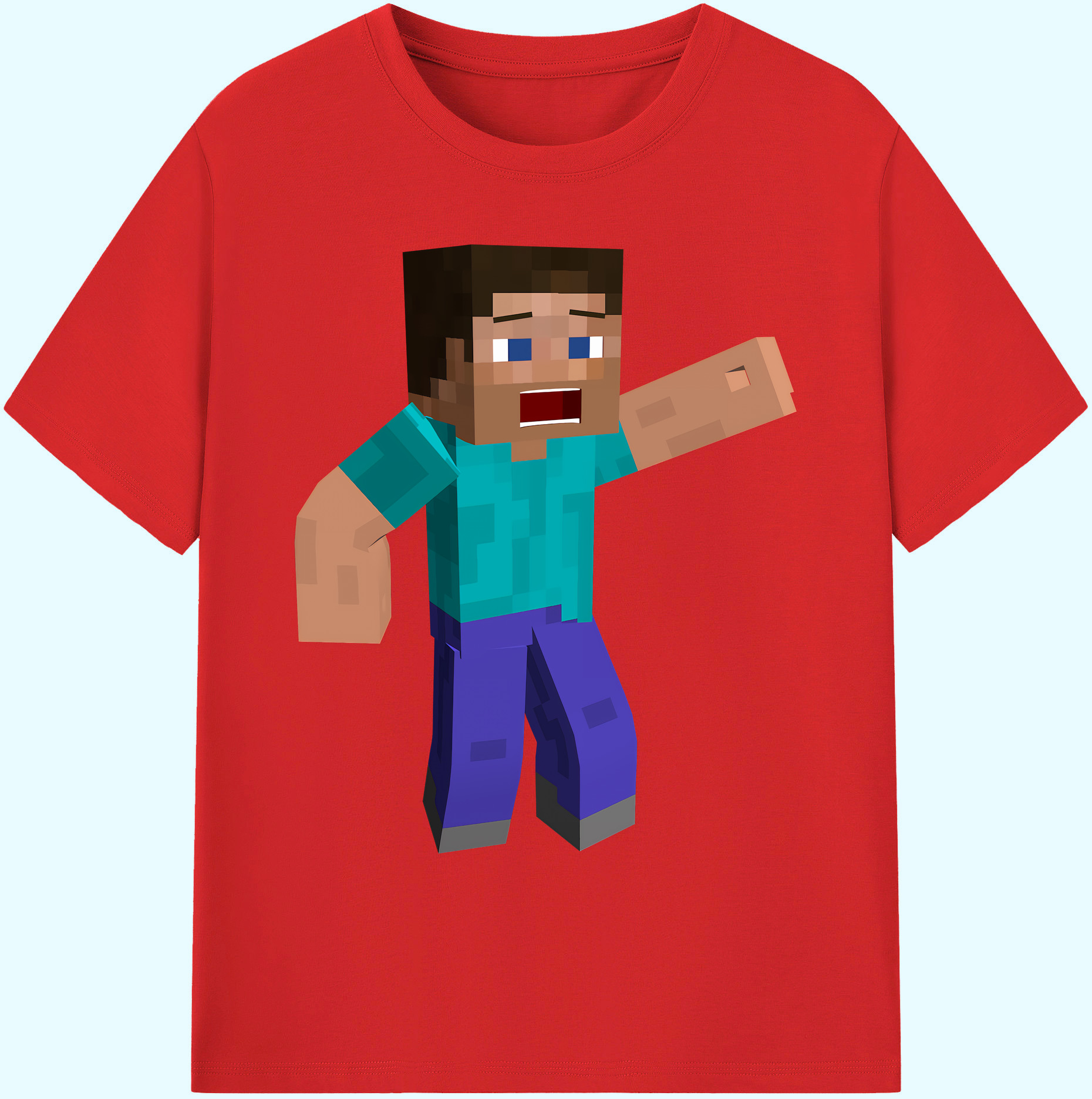 （画像用） マインクラフト ブロックの世界 Minecraft MC Block world 綿100％ メンズ半袖Tシャツ｜肌触りやわらか＆通気性
