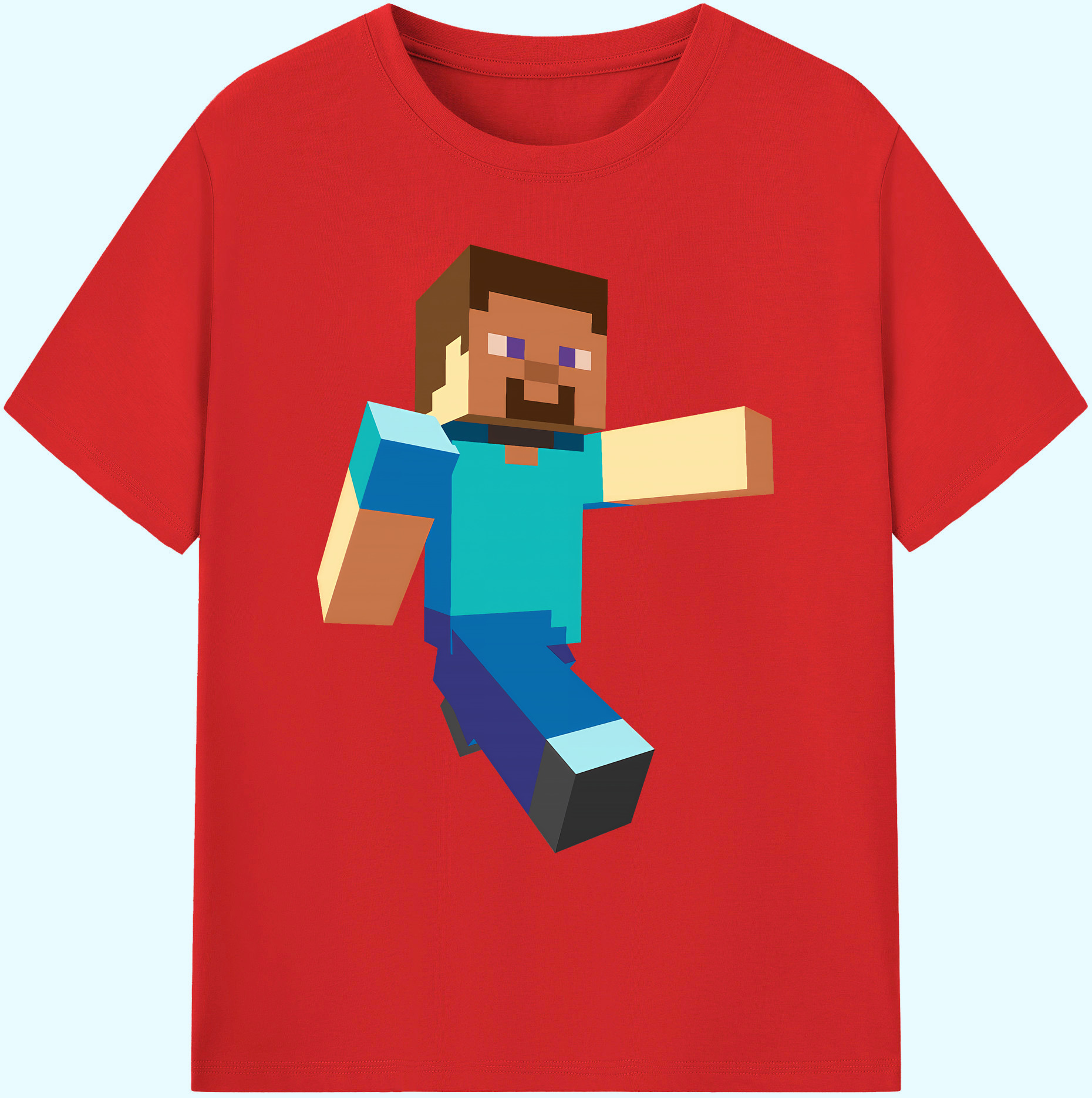 （画像用） マインクラフト ブロックの世界 Minecraft MC Block world 綿100％ メンズ半袖Tシャツ｜肌触りやわらか＆通気性