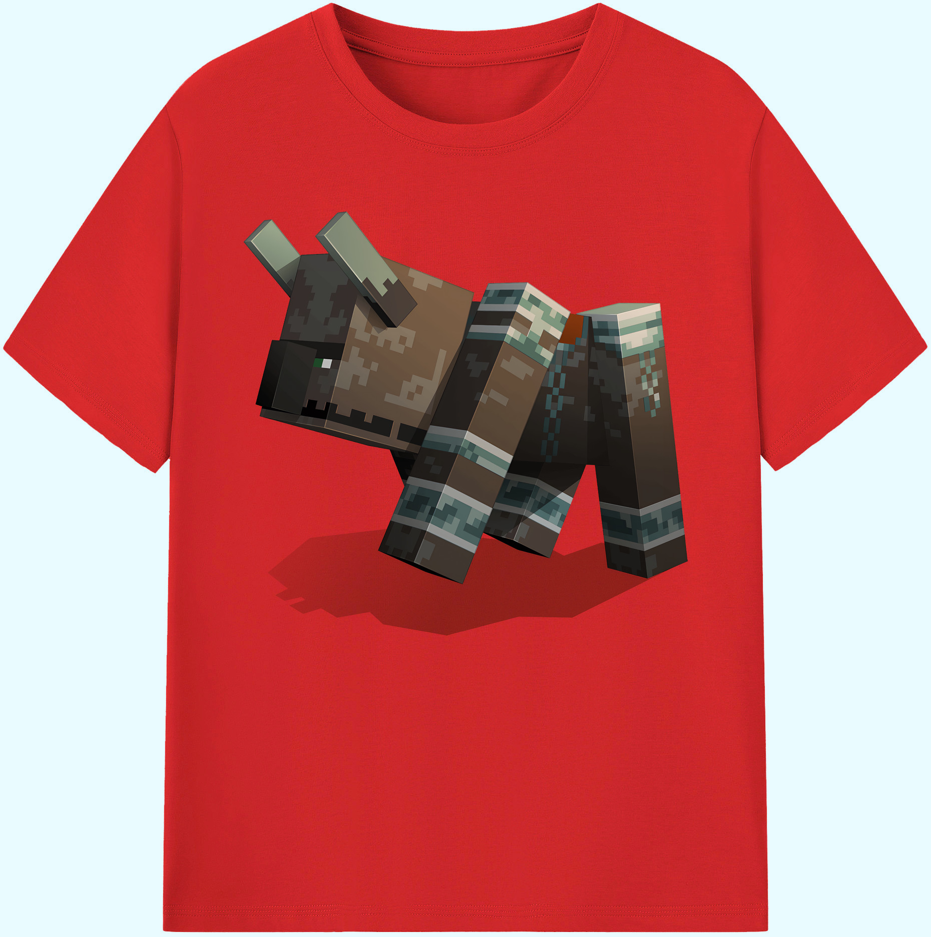 （画像用） マインクラフト ブロックの世界 Minecraft MC Block world 綿100％ メンズ半袖Tシャツ｜肌触りやわらか＆通気性