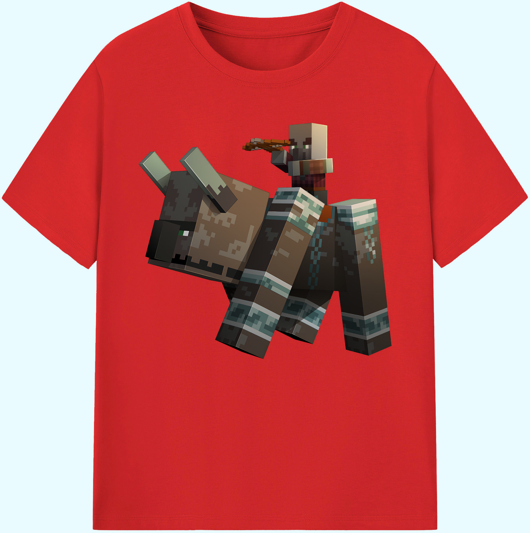 （画像用） マインクラフト ブロックの世界 Minecraft MC Block world 綿100％ メンズ半袖Tシャツ｜肌触りやわらか＆通気性