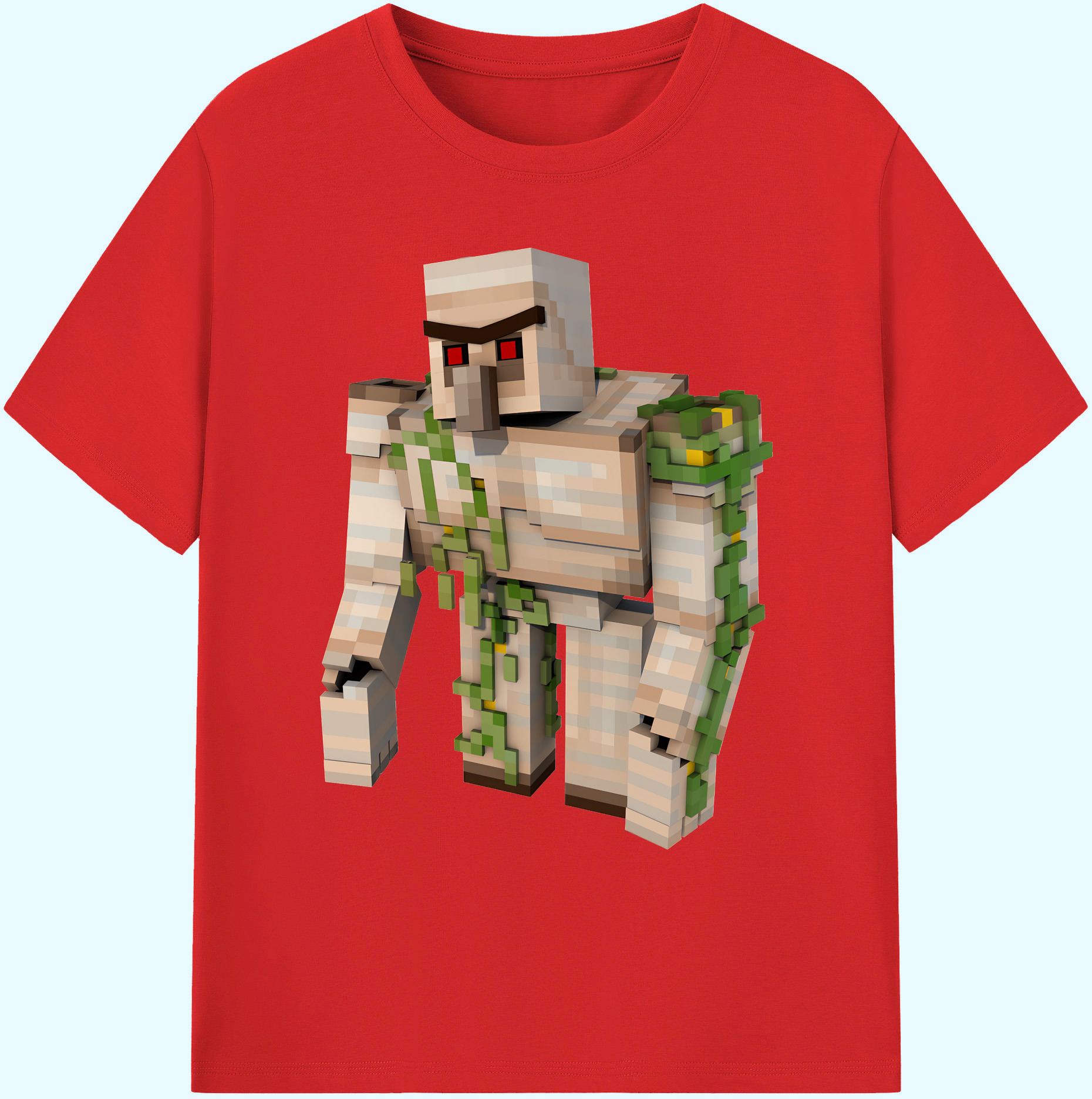 （画像用） マインクラフト ブロックの世界 Minecraft MC Block world 綿100％ メンズ半袖Tシャツ｜肌触りやわらか＆通気性