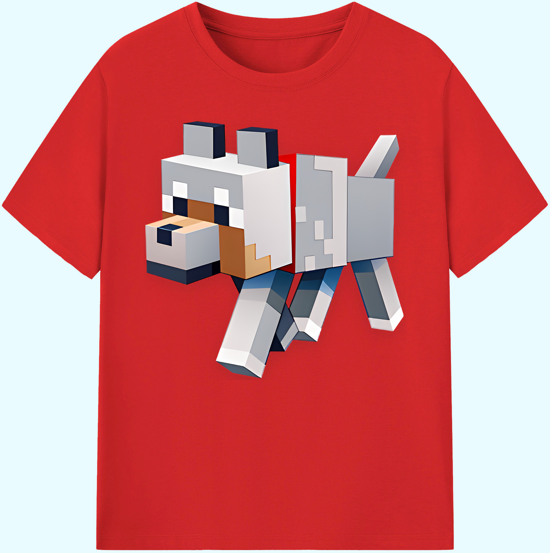 （画像用） マインクラフト ブロックの世界 Minecraft MC Block world 綿100％ メンズ半袖Tシャツ｜肌触りやわらか＆通気性