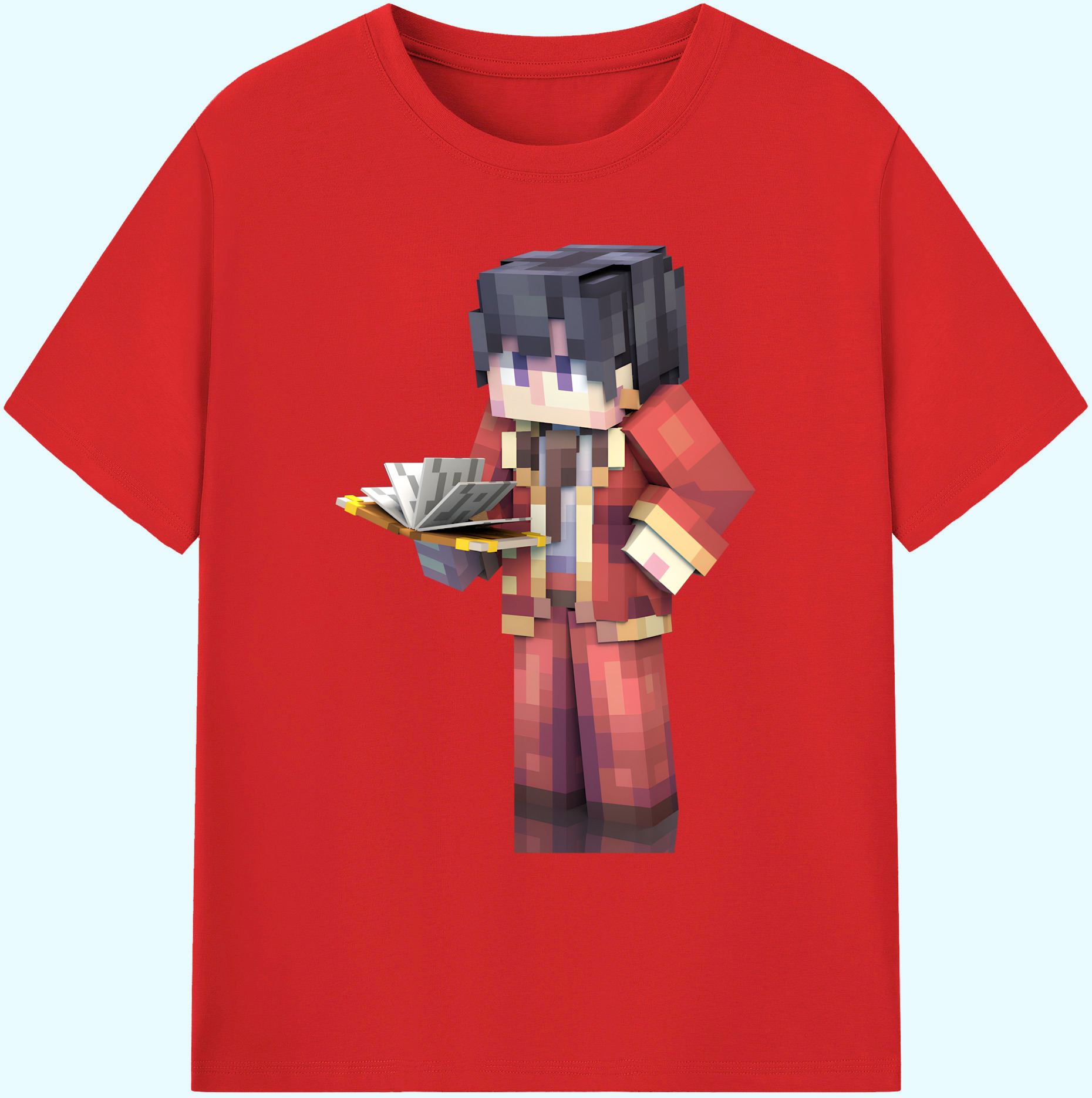 （画像用） マインクラフト ブロックの世界 Minecraft MC Block world 綿100％ メンズ半袖Tシャツ｜肌触りやわらか＆通気性