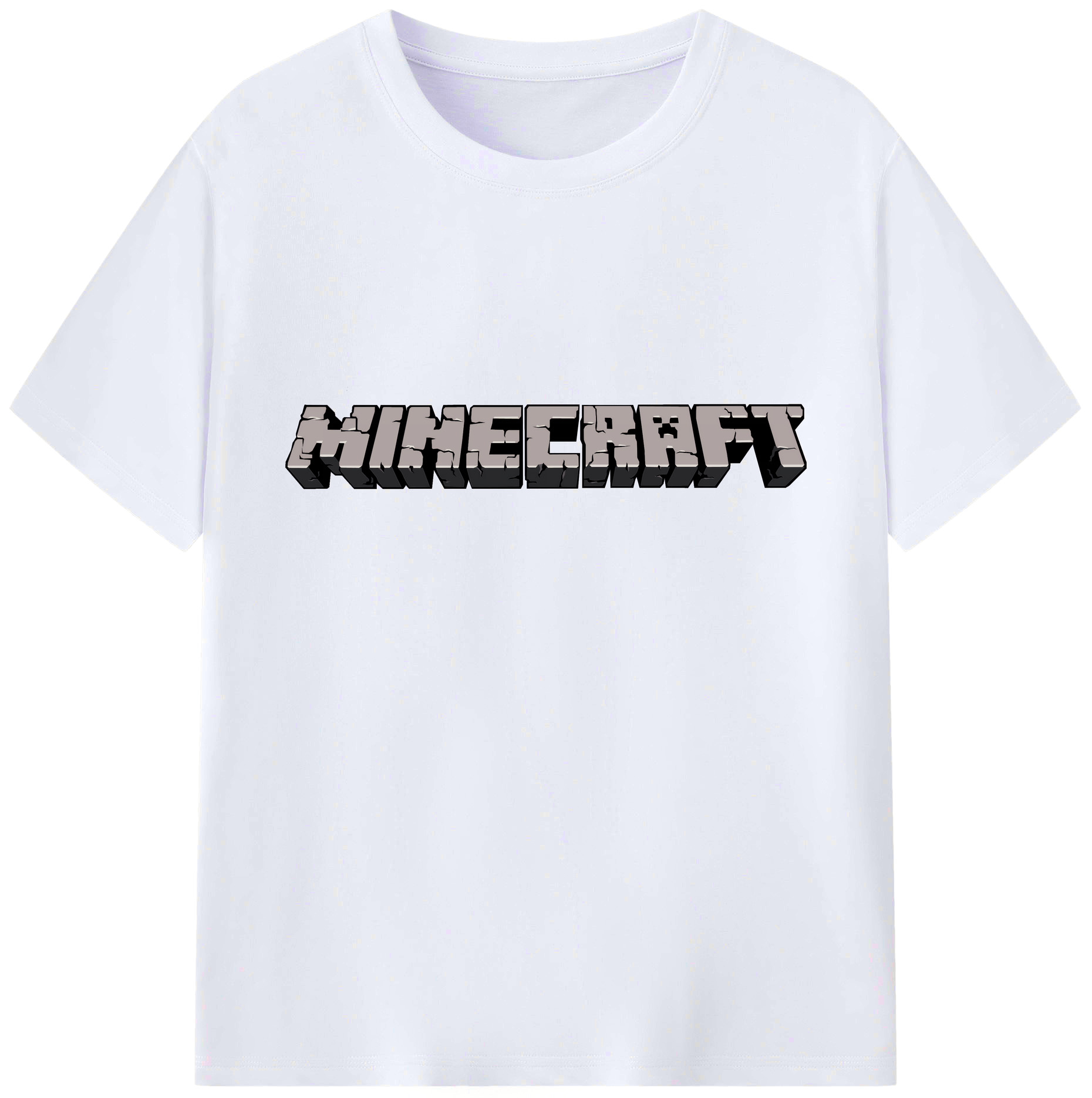 （画像用） マインクラフト ブロックの世界 Minecraft MC Block world 綿100％ メンズ半袖Tシャツ｜肌触りやわらか＆通気性