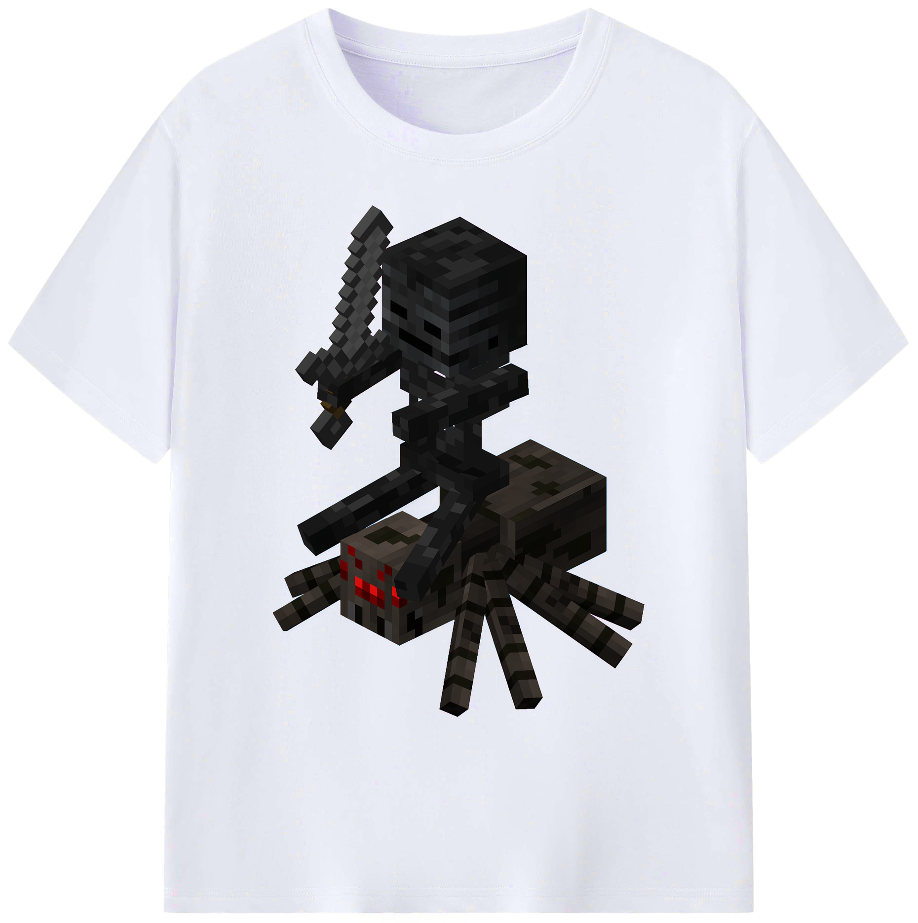 （画像用） マインクラフト ブロックの世界 Minecraft MC Block world 綿100％ メンズ半袖Tシャツ｜肌触りやわらか＆通気性