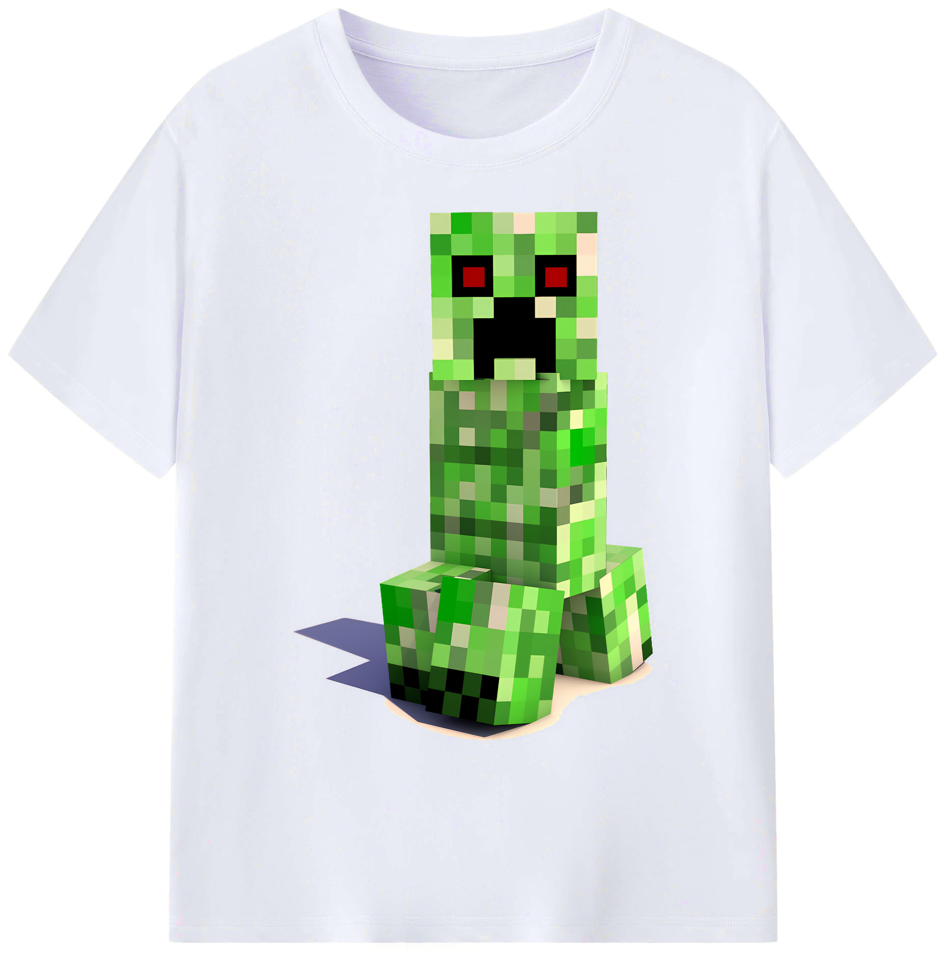 （画像用） マインクラフト ブロックの世界 Minecraft MC Block world 綿100％ メンズ半袖Tシャツ｜肌触りやわらか＆通気性