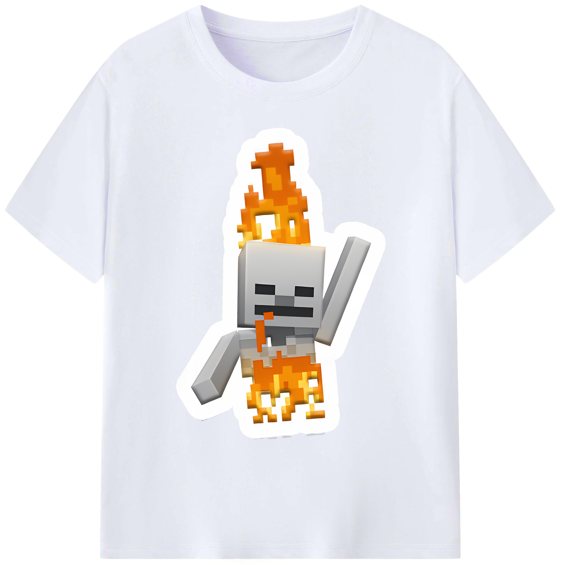 （画像用） マインクラフト ブロックの世界 Minecraft MC Block world 綿100％ メンズ半袖Tシャツ｜肌触りやわらか＆通気性