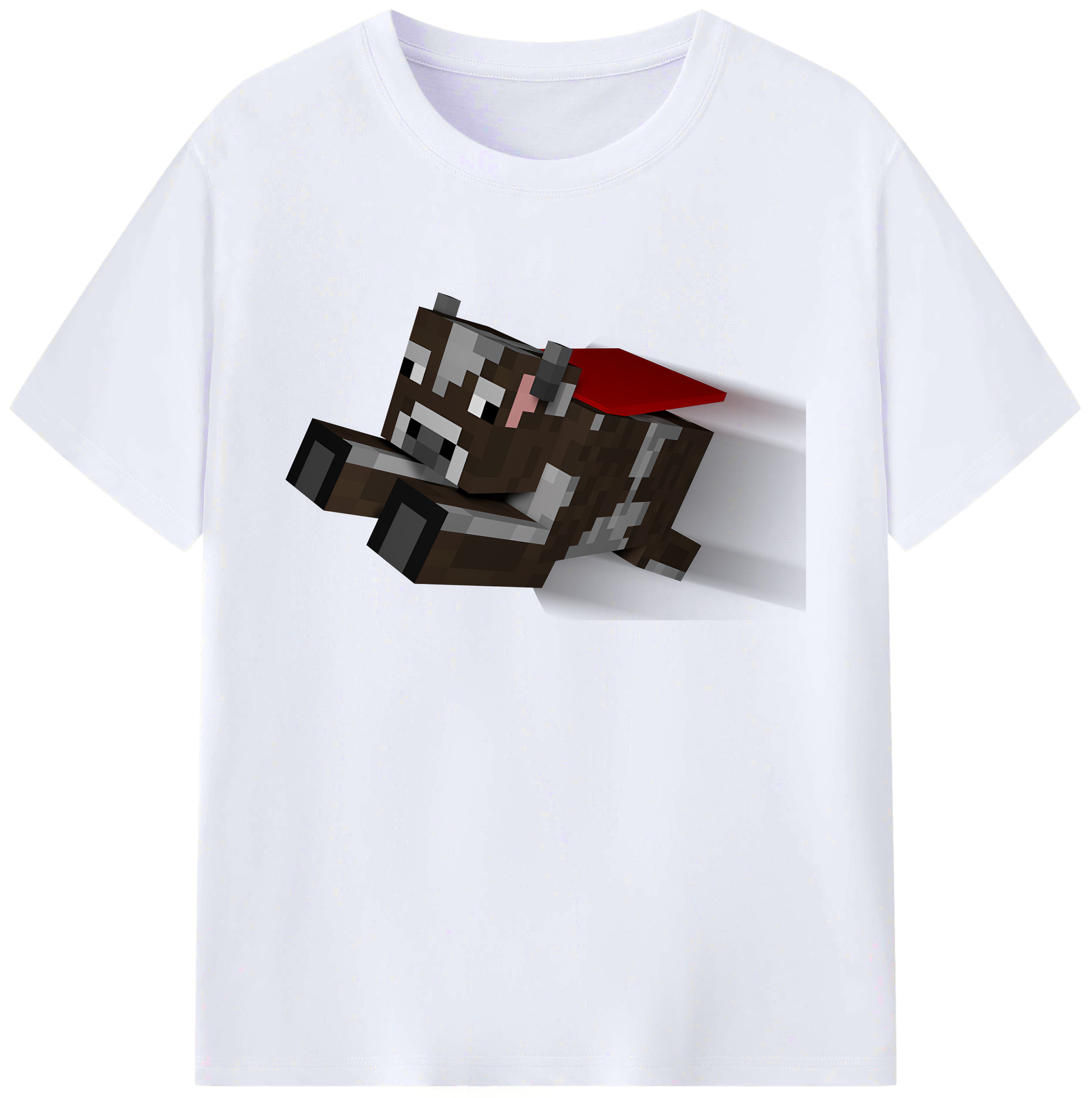 （画像用） マインクラフト ブロックの世界 Minecraft MC Block world 綿100％ メンズ半袖Tシャツ｜肌触りやわらか＆通気性