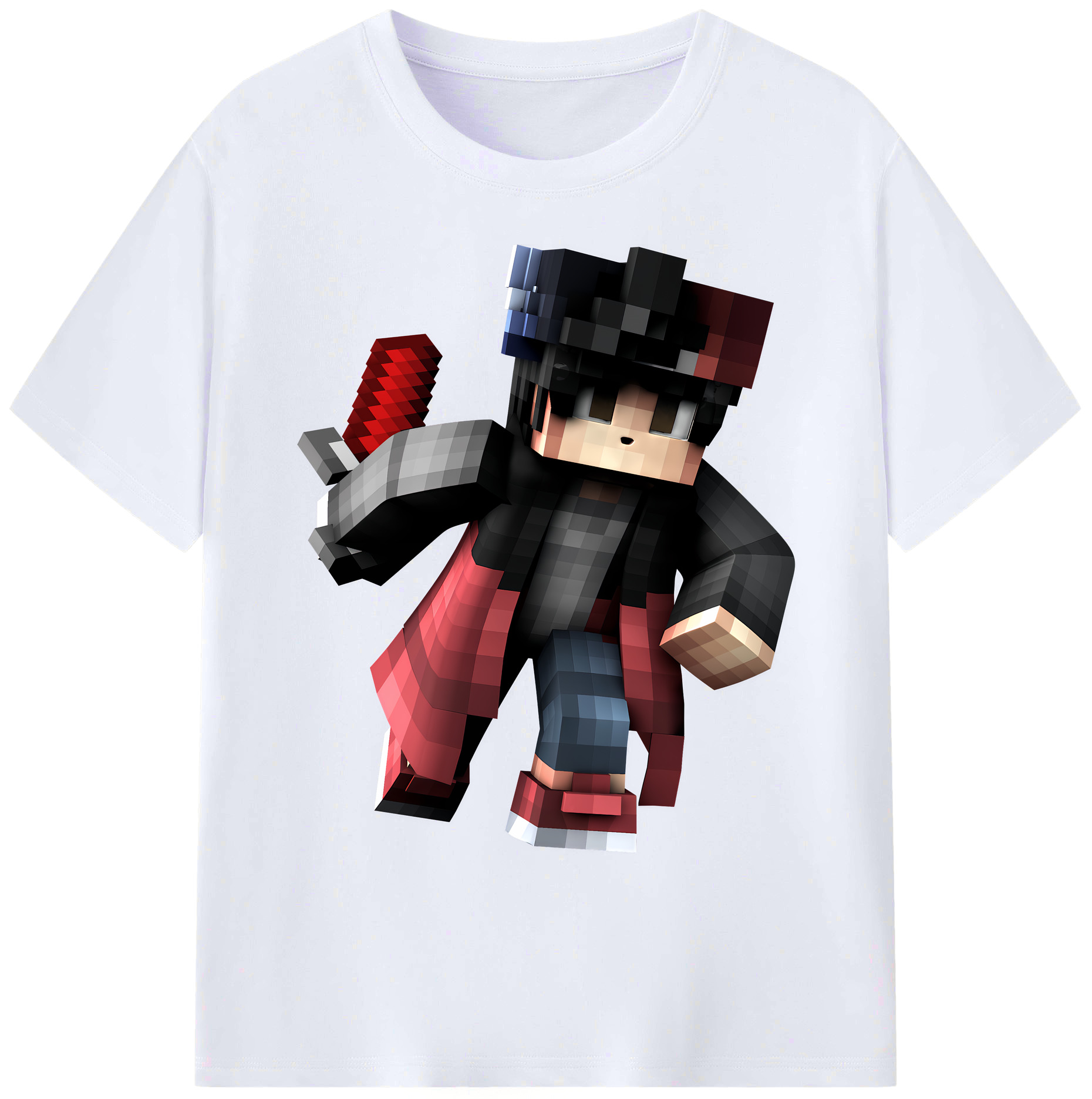 （画像用） マインクラフト ブロックの世界 Minecraft MC Block world 綿100％ メンズ半袖Tシャツ｜肌触りやわらか＆通気性
