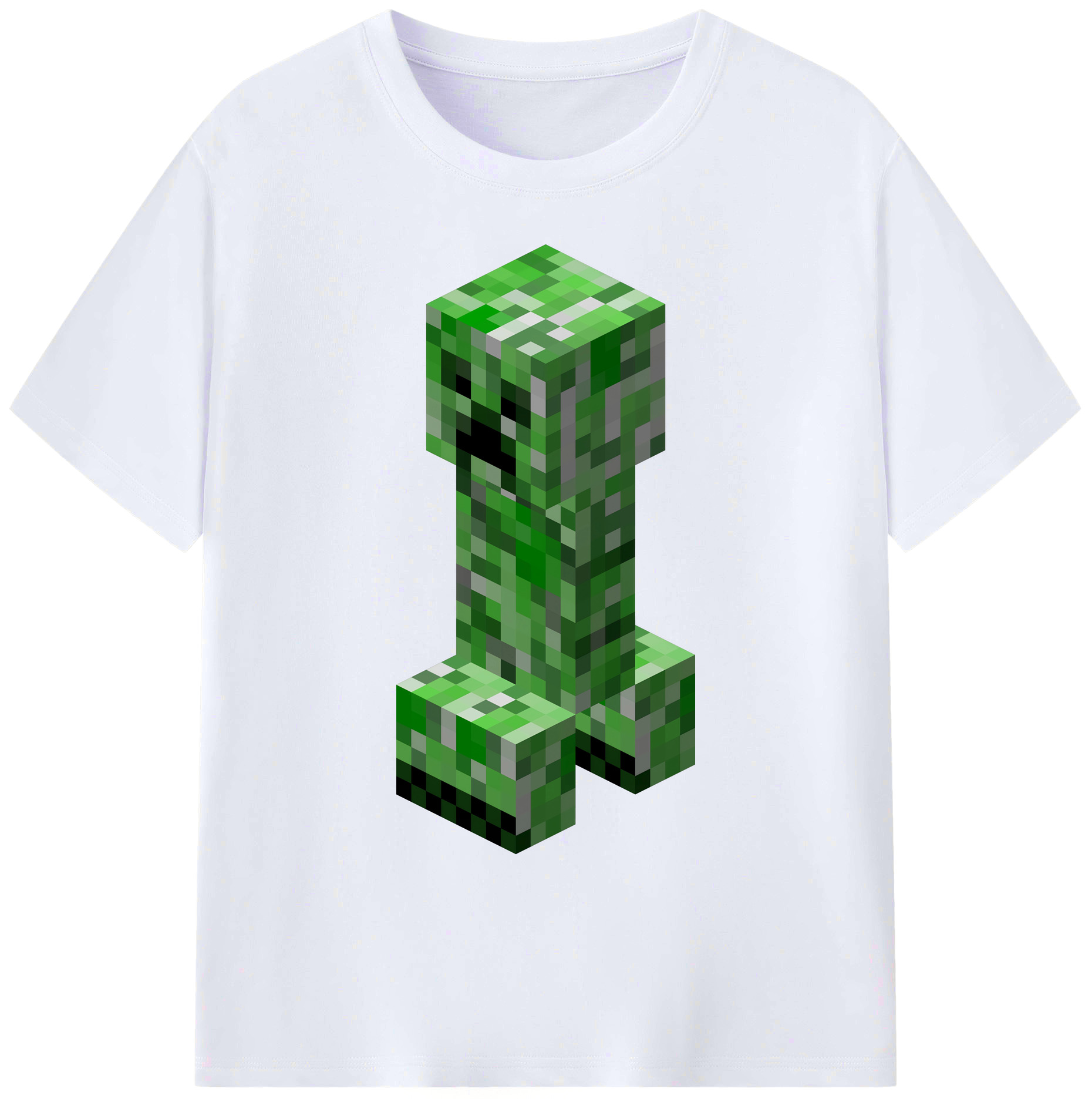 （画像用） マインクラフト ブロックの世界 Minecraft MC Block world 綿100％ メンズ半袖Tシャツ｜肌触りやわらか＆通気性