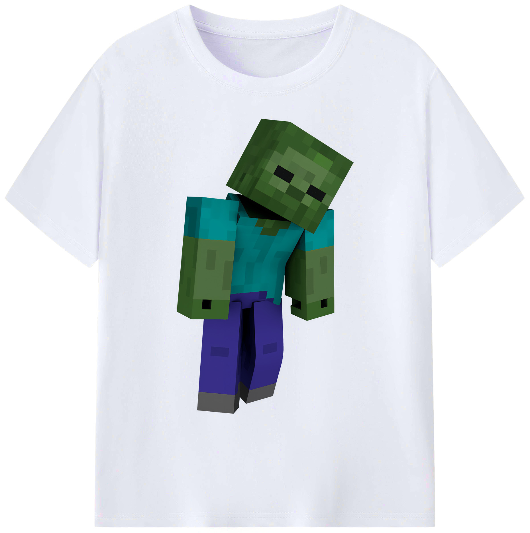 （画像用） マインクラフト ブロックの世界 Minecraft MC Block world 綿100％ メンズ半袖Tシャツ｜肌触りやわらか＆通気性