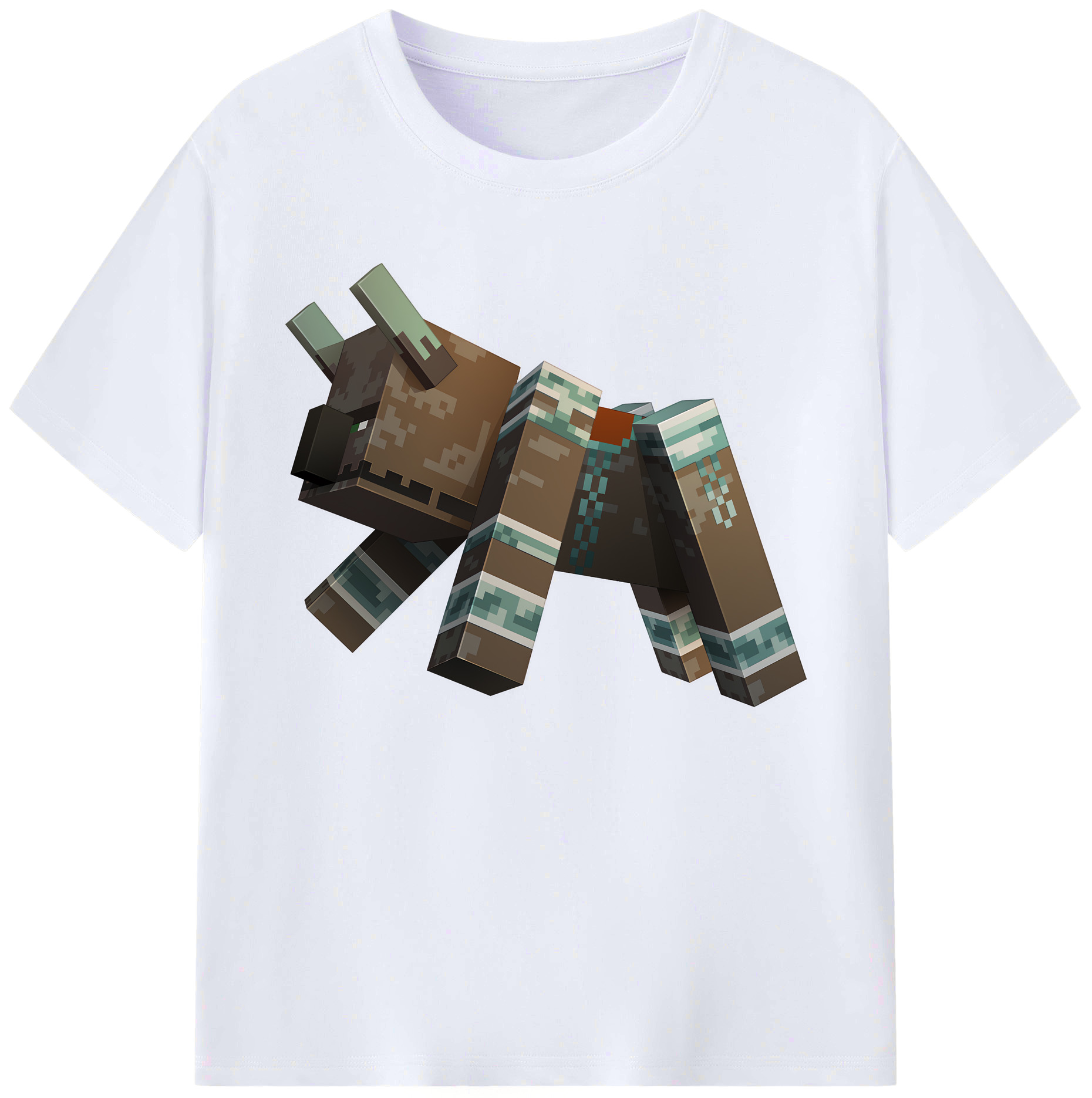 （画像用） マインクラフト ブロックの世界 Minecraft MC Block world 綿100％ メンズ半袖Tシャツ｜肌触りやわらか＆通気性
