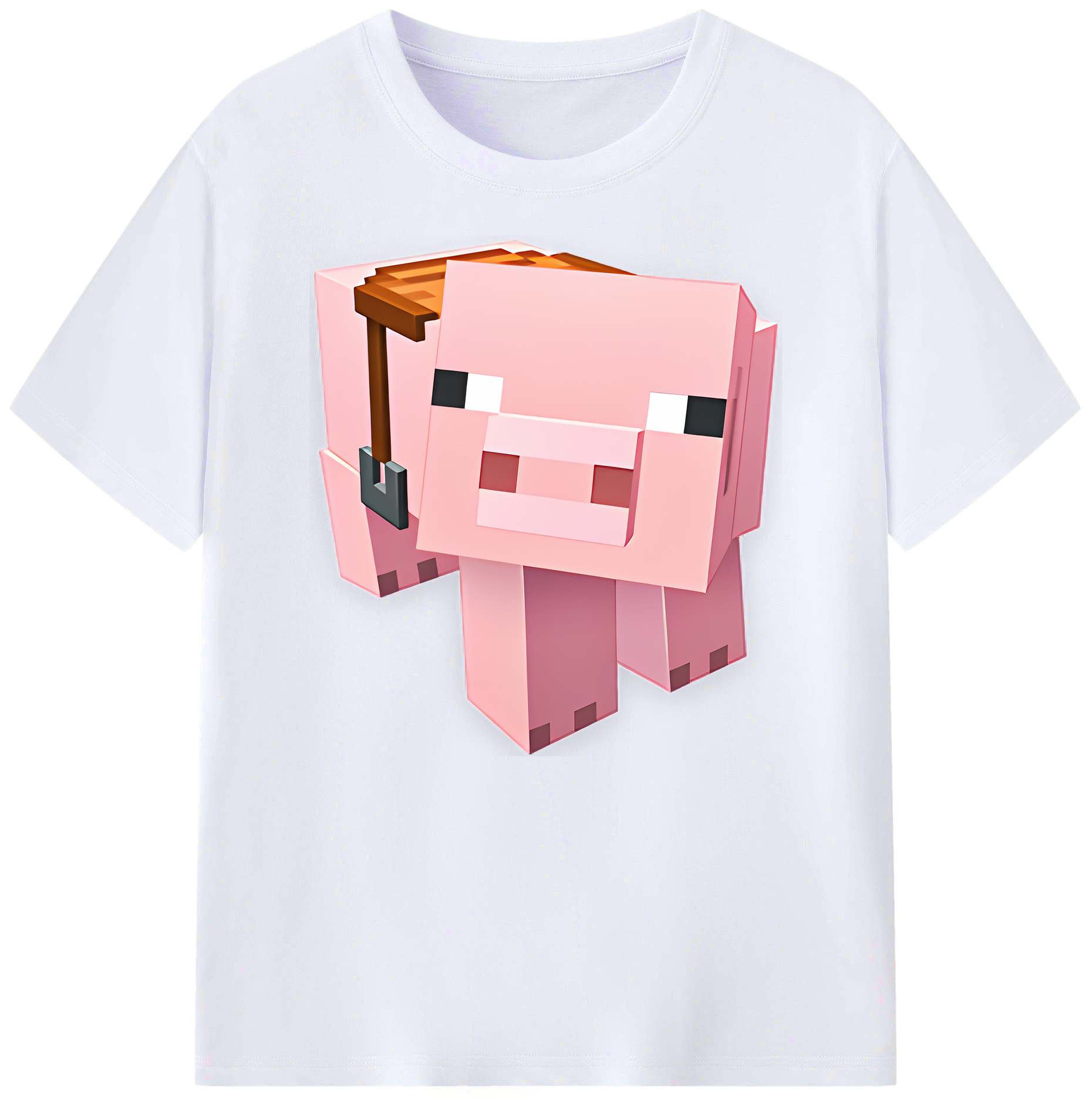 （画像用） マインクラフト ブロックの世界 Minecraft MC Block world 綿100％ メンズ半袖Tシャツ｜肌触りやわらか＆通気性