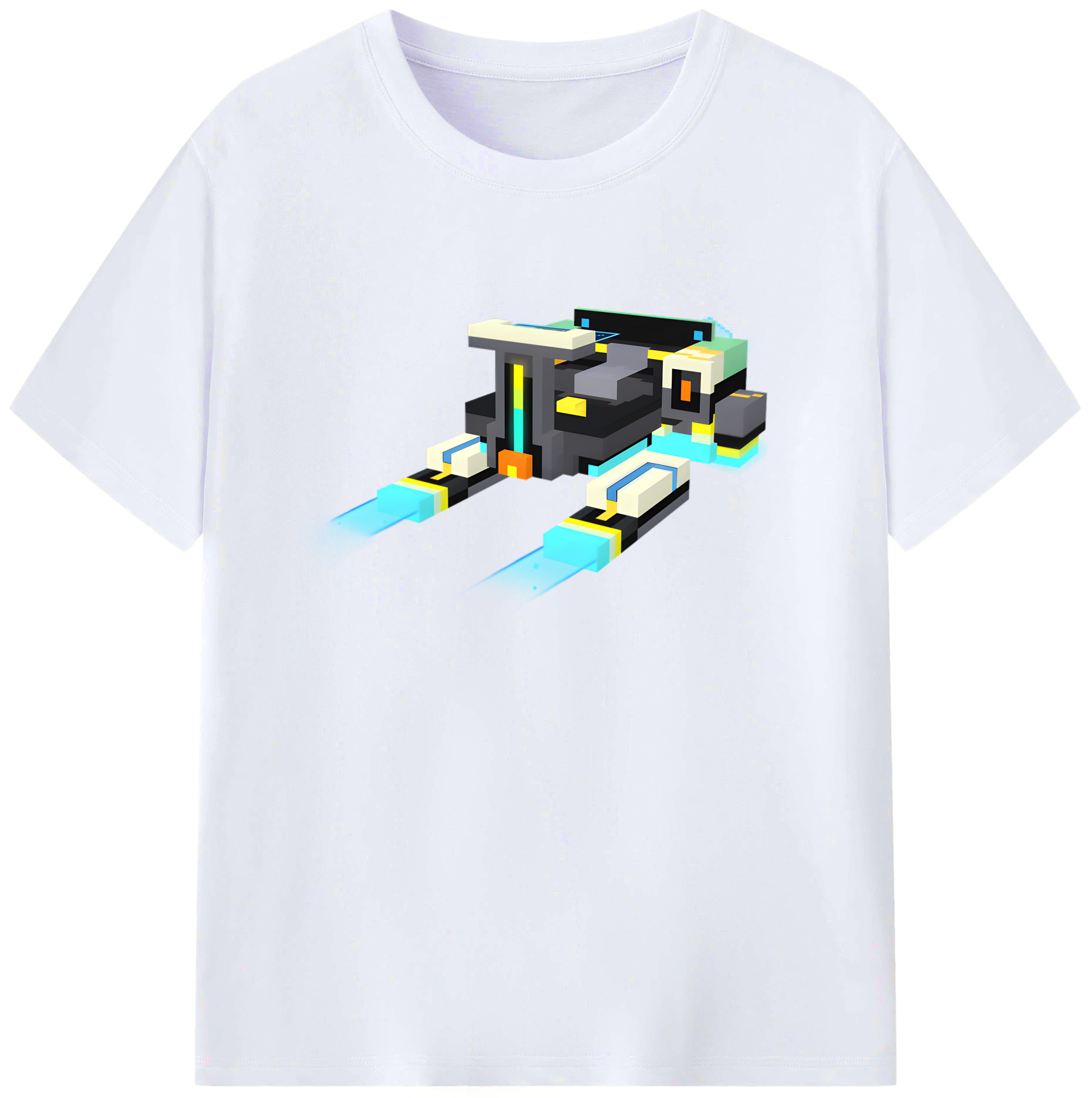 （画像用） マインクラフト ブロックの世界 Minecraft MC Block world 綿100％ メンズ半袖Tシャツ｜肌触りやわらか＆通気性