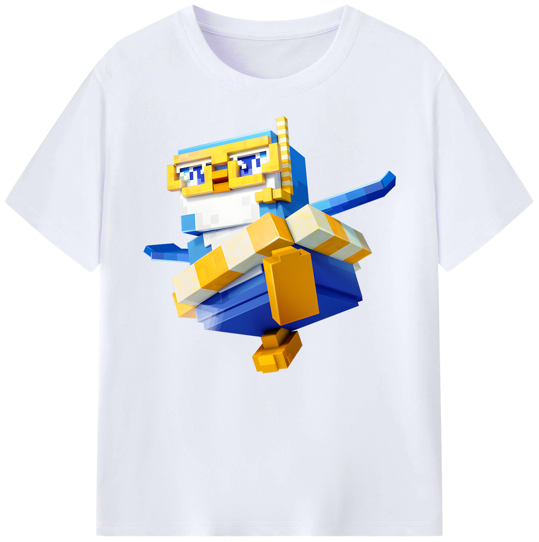 （画像用） マインクラフト ブロックの世界 Minecraft MC Block world 綿100％ メンズ半袖Tシャツ｜肌触りやわらか＆通気性