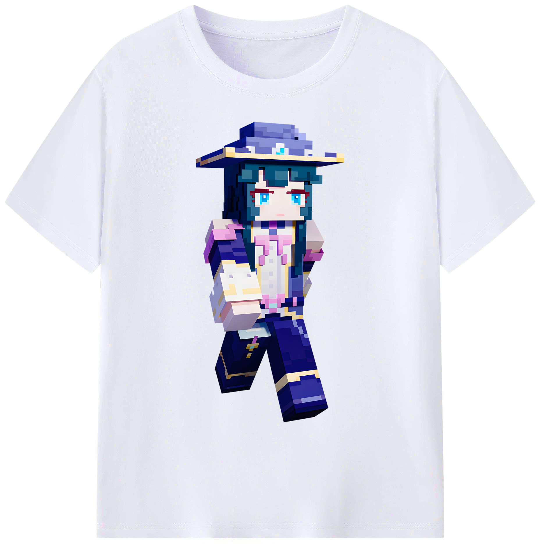 （画像用） マインクラフト ブロックの世界 Minecraft MC Block world 綿100％ メンズ半袖Tシャツ｜肌触りやわらか＆通気性