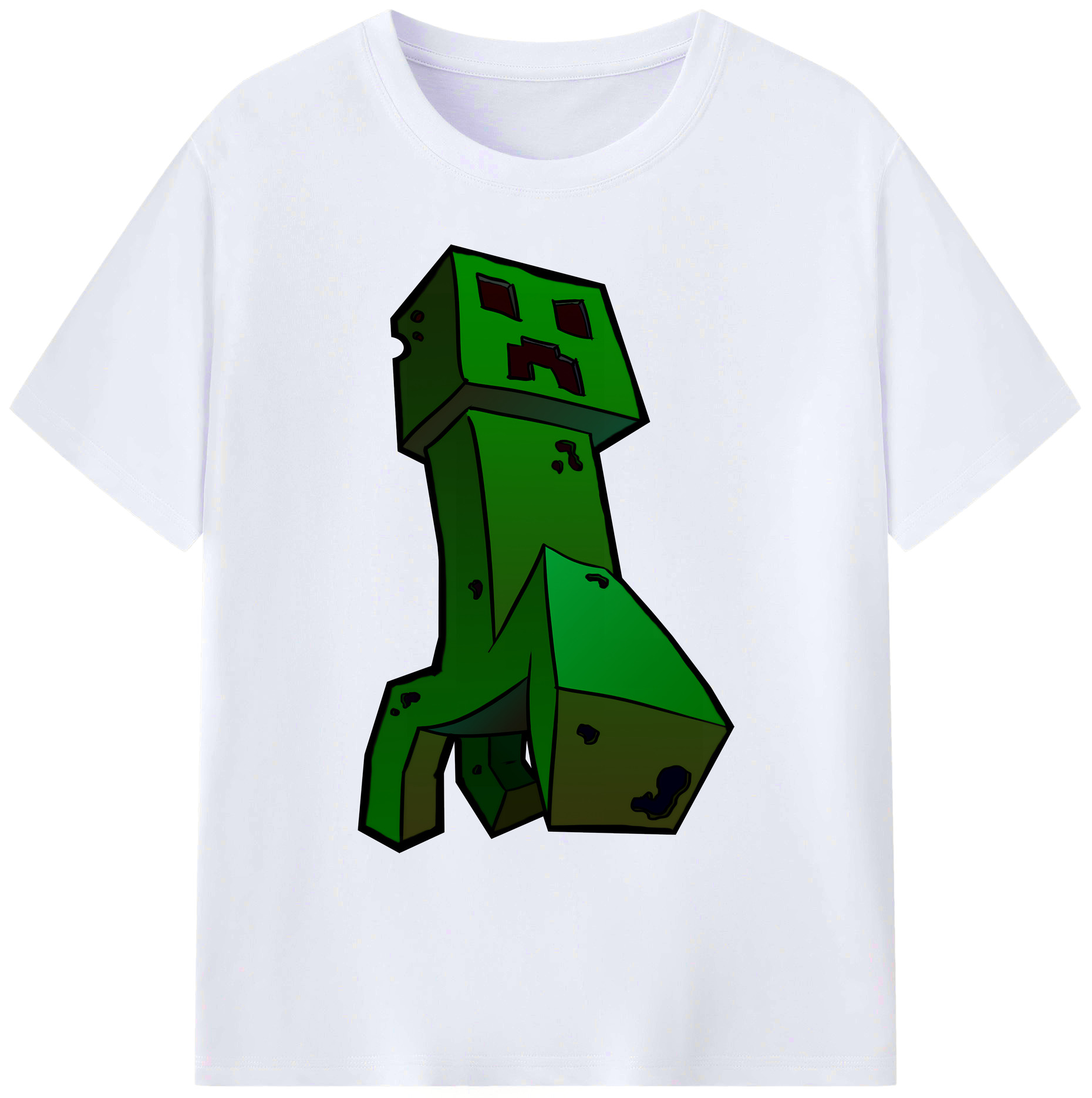 （画像用） マインクラフト ブロックの世界 Minecraft MC Block world 綿100％ メンズ半袖Tシャツ｜肌触りやわらか＆通気性