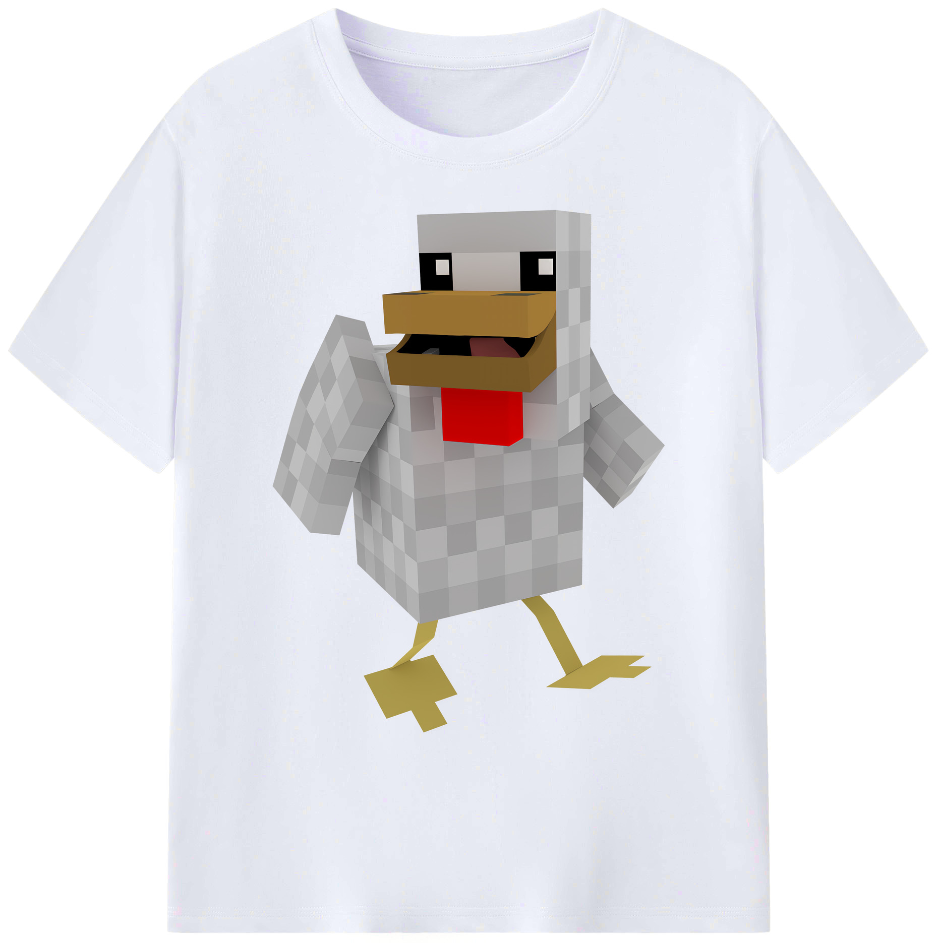 （画像用） マインクラフト ブロックの世界 Minecraft MC Block world 綿100％ メンズ半袖Tシャツ｜肌触りやわらか＆通気性