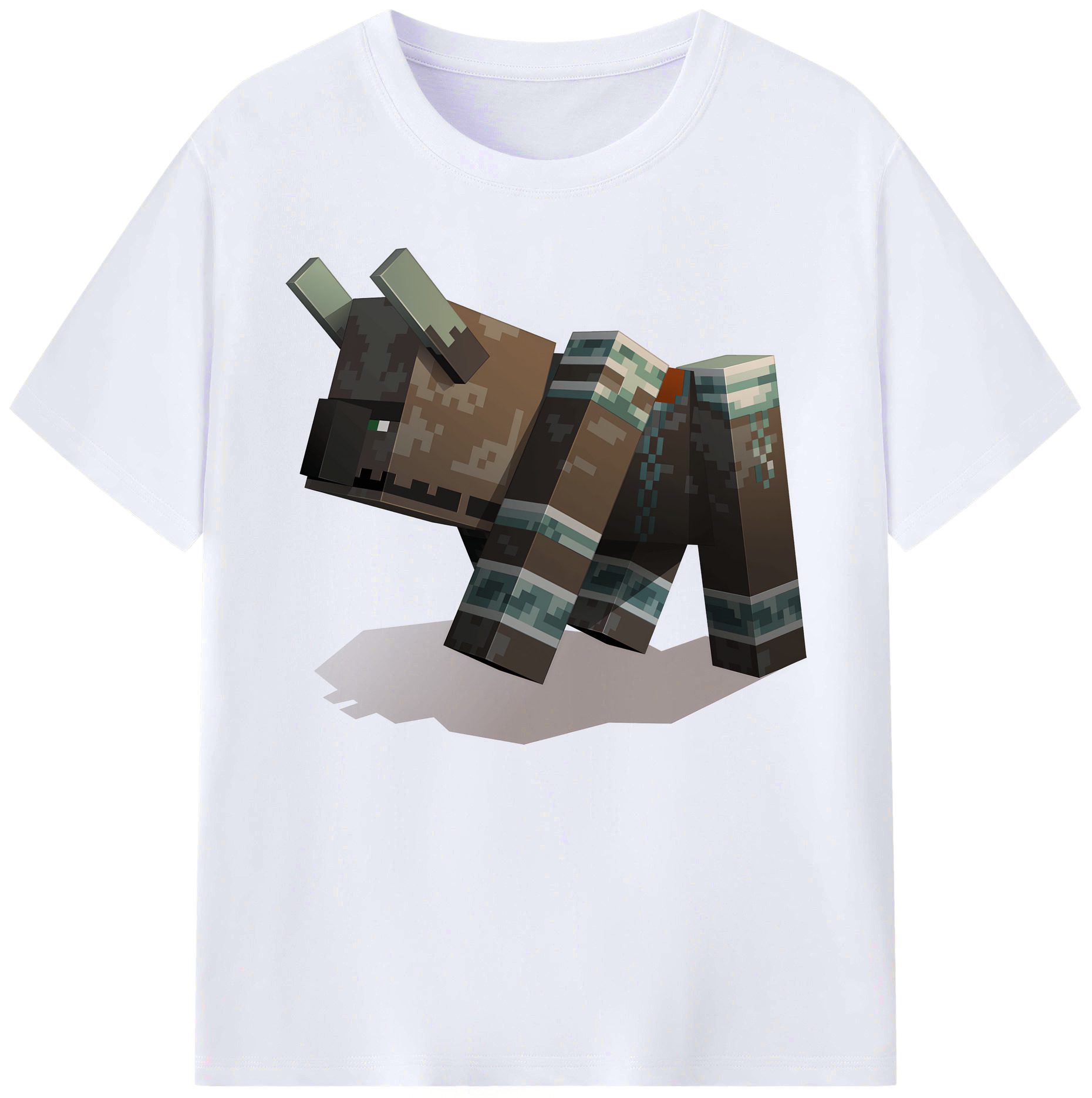 （画像用） マインクラフト ブロックの世界 Minecraft MC Block world 綿100％ メンズ半袖Tシャツ｜肌触りやわらか＆通気性