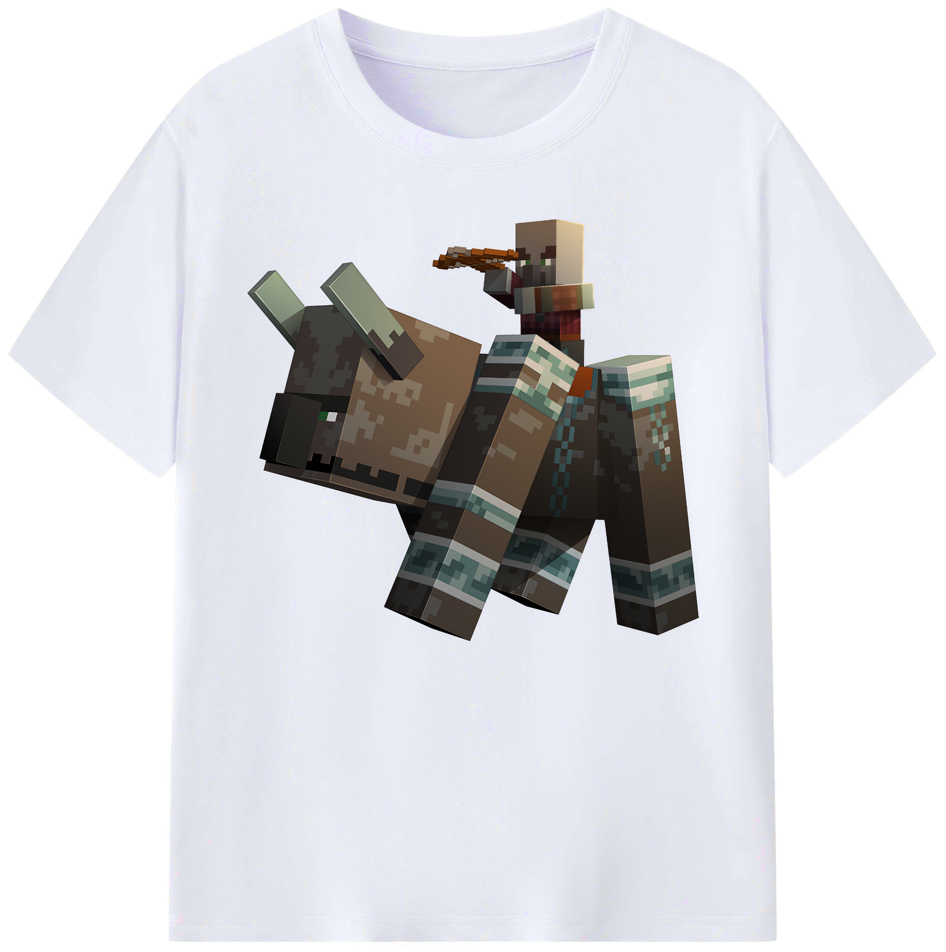 （画像用） マインクラフト ブロックの世界 Minecraft MC Block world 綿100％ メンズ半袖Tシャツ｜肌触りやわらか＆通気性