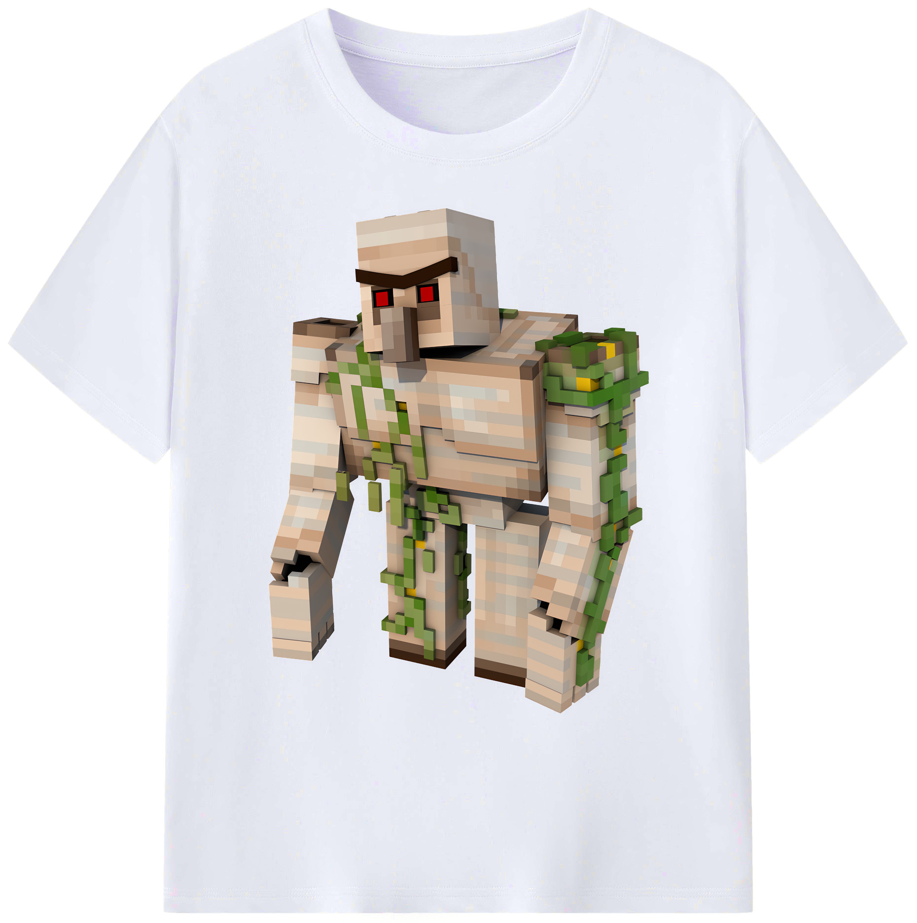 （画像用） マインクラフト ブロックの世界 Minecraft MC Block world 綿100％ メンズ半袖Tシャツ｜肌触りやわらか＆通気性