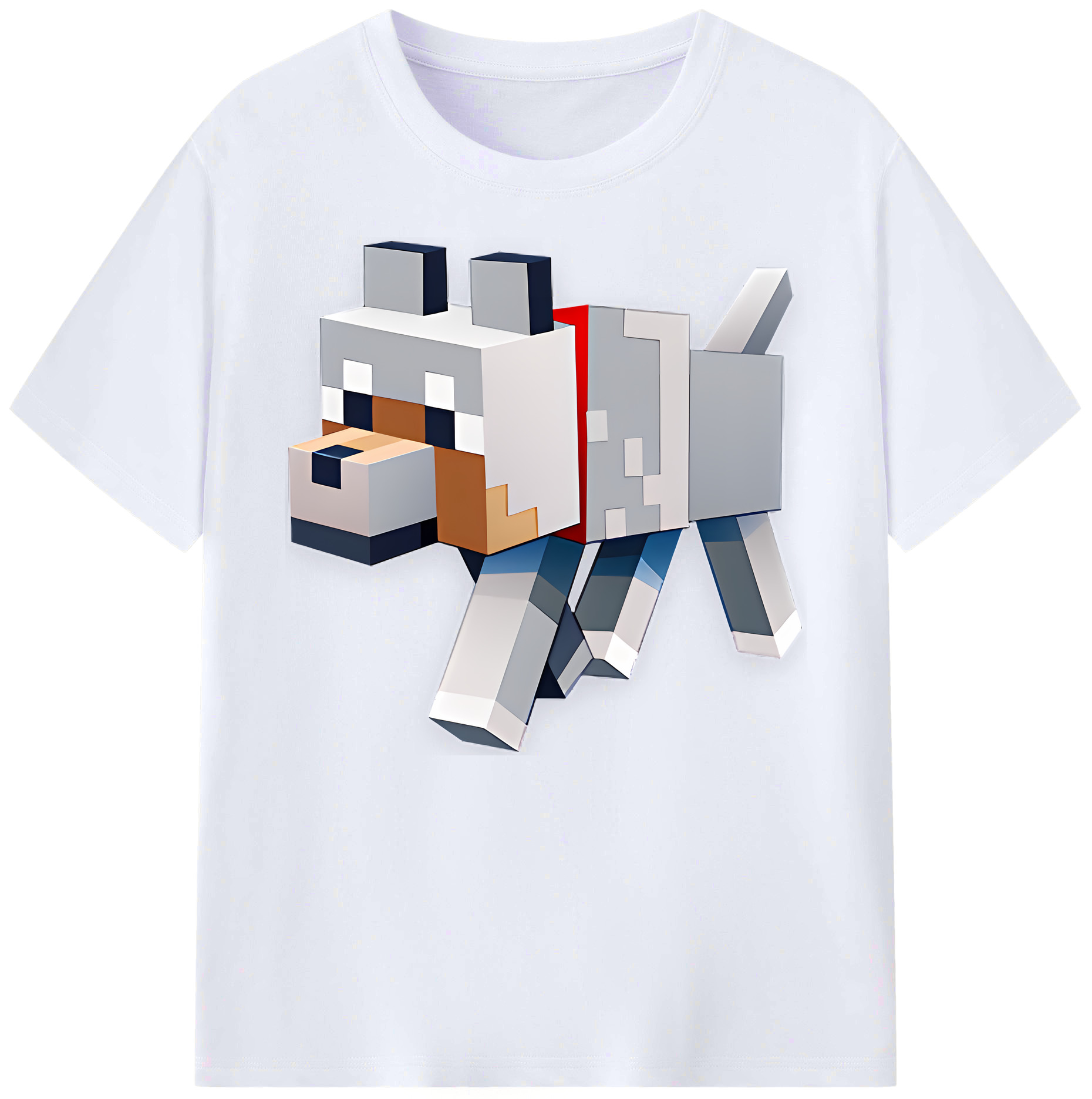 （画像用） マインクラフト ブロックの世界 Minecraft MC Block world 綿100％ メンズ半袖Tシャツ｜肌触りやわらか＆通気性
