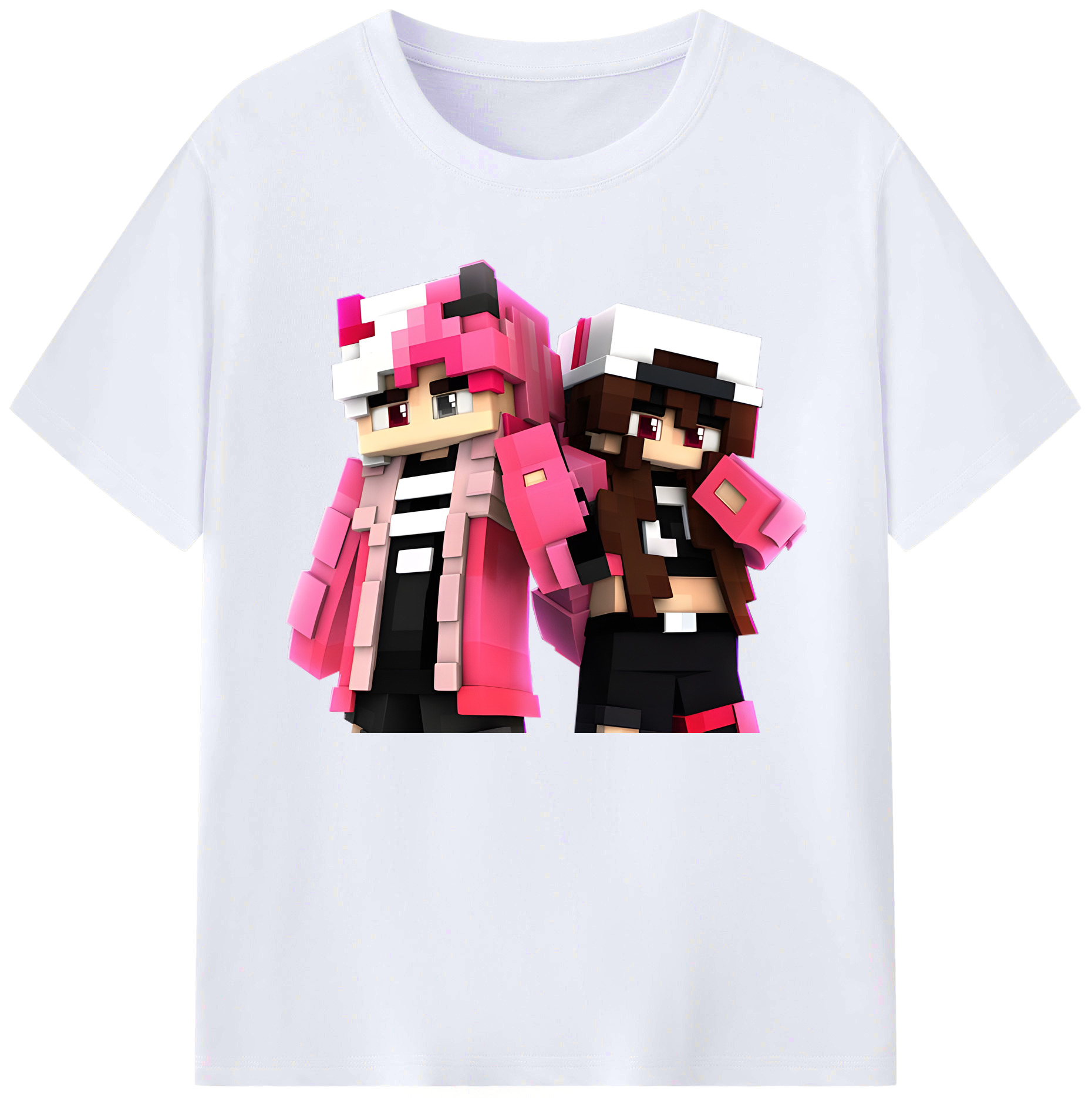 （画像用） マインクラフト ブロックの世界 Minecraft MC Block world 綿100％ メンズ半袖Tシャツ｜肌触りやわらか＆通気性