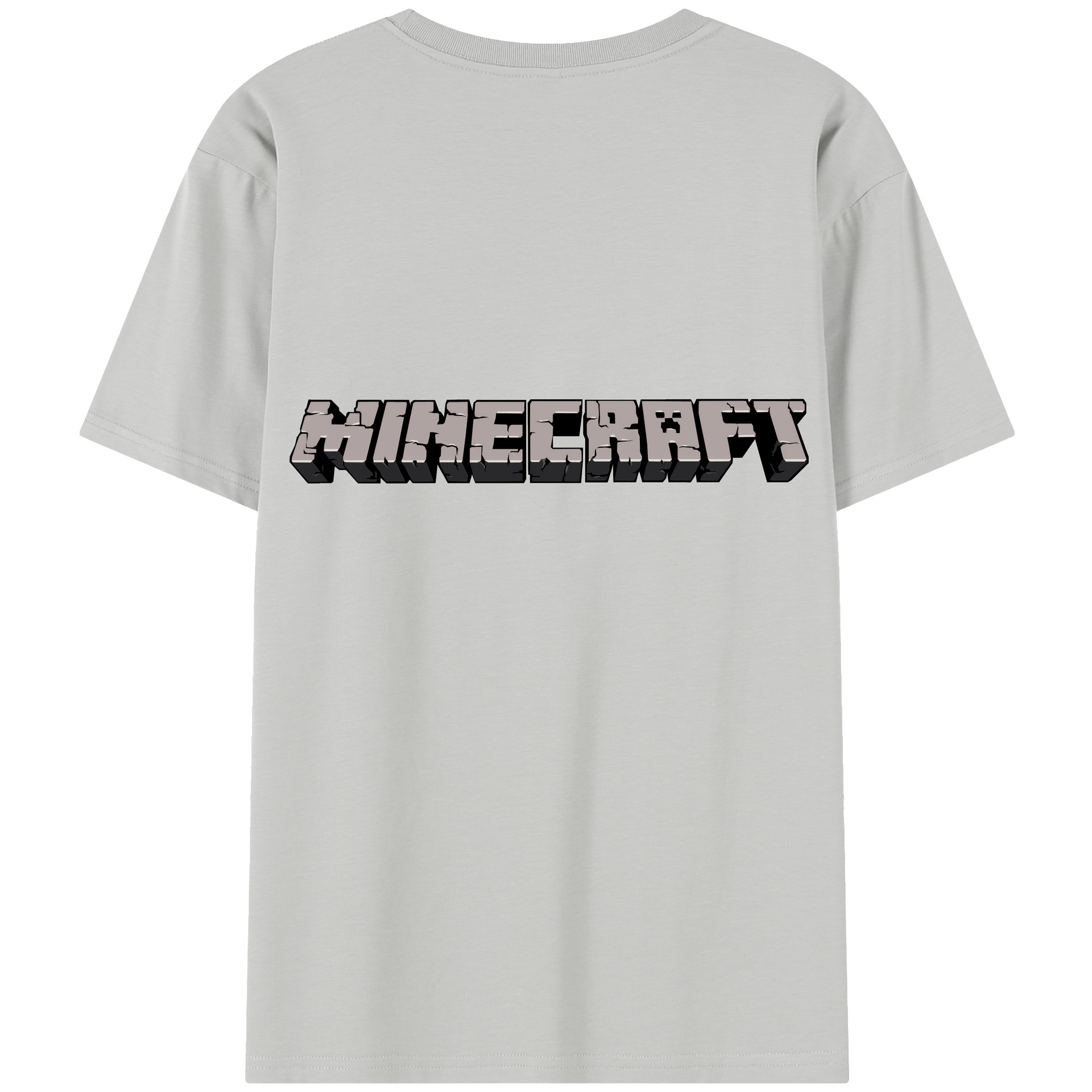 （画像用） マインクラフト ブロックの世界 Minecraft MC Block world レディース半袖Tシャツ(バックプリント)