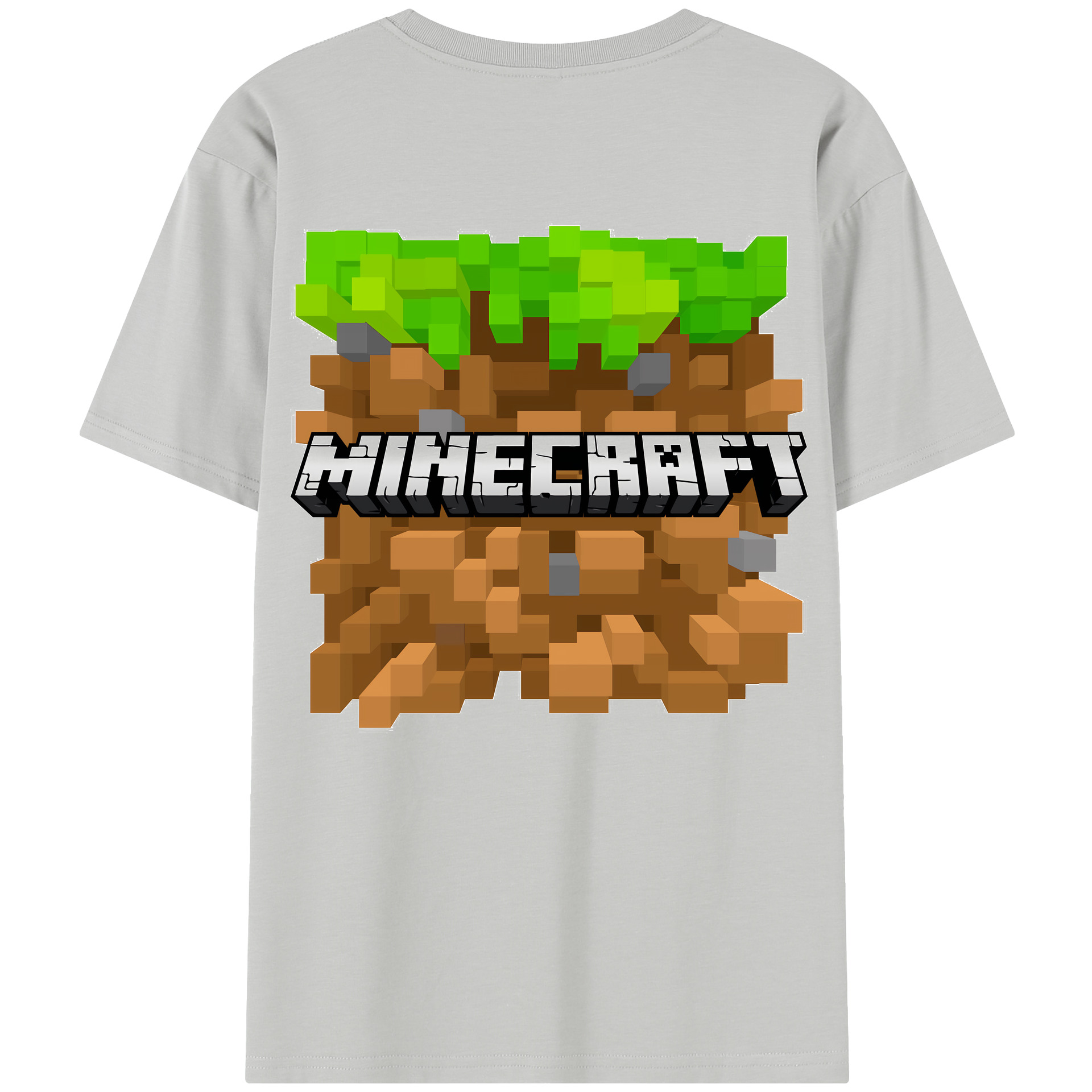 （画像用） マインクラフト ブロックの世界 Minecraft MC Block world レディース半袖Tシャツ(バックプリント)