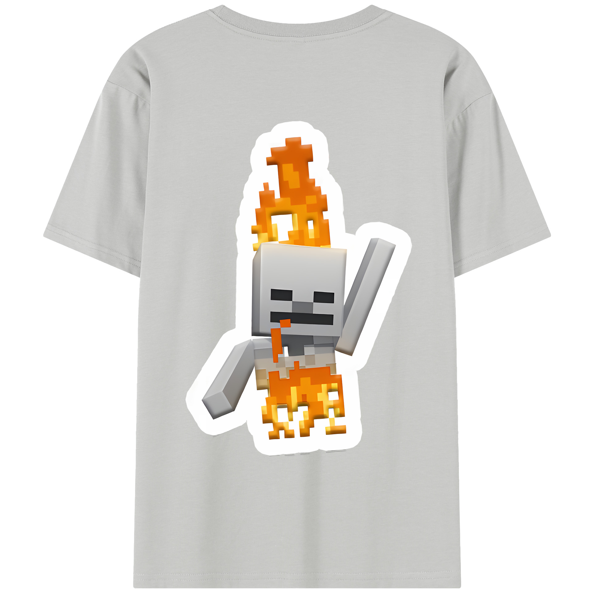 （画像用） マインクラフト ブロックの世界 Minecraft MC Block world レディース半袖Tシャツ(バックプリント)