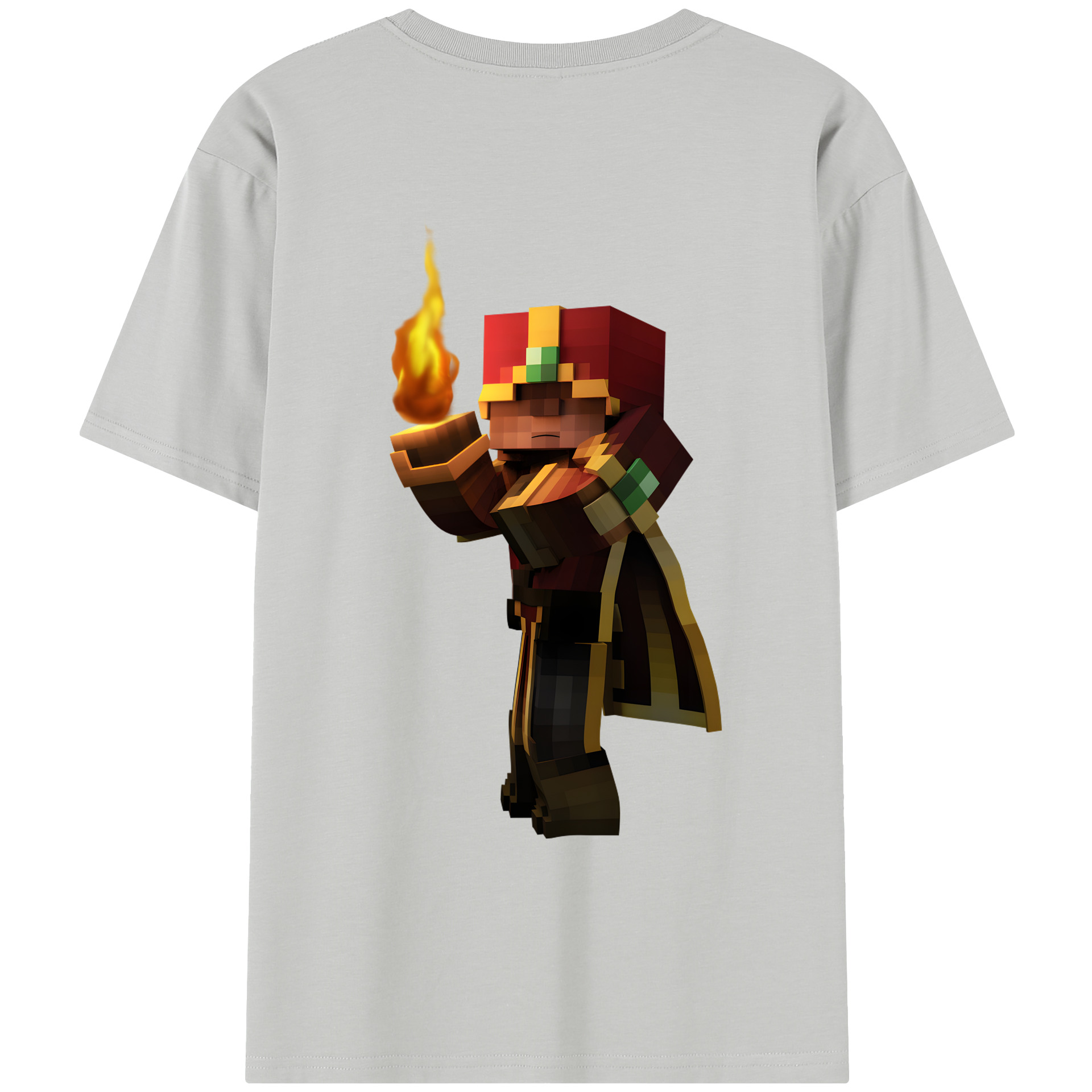（画像用） マインクラフト ブロックの世界 Minecraft MC Block world レディース半袖Tシャツ(バックプリント)