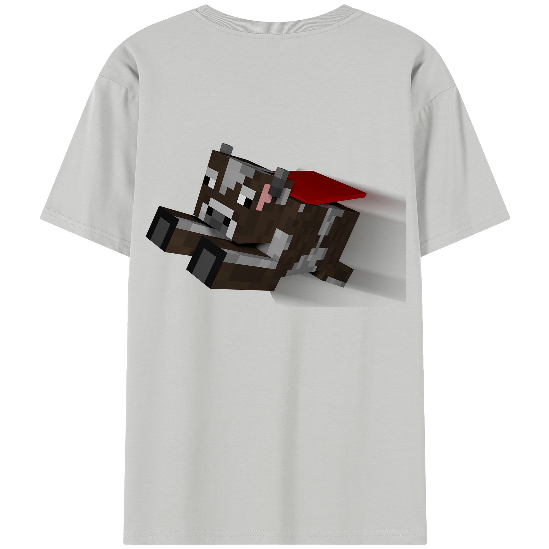 （画像用） マインクラフト ブロックの世界 Minecraft MC Block world レディース半袖Tシャツ(バックプリント)