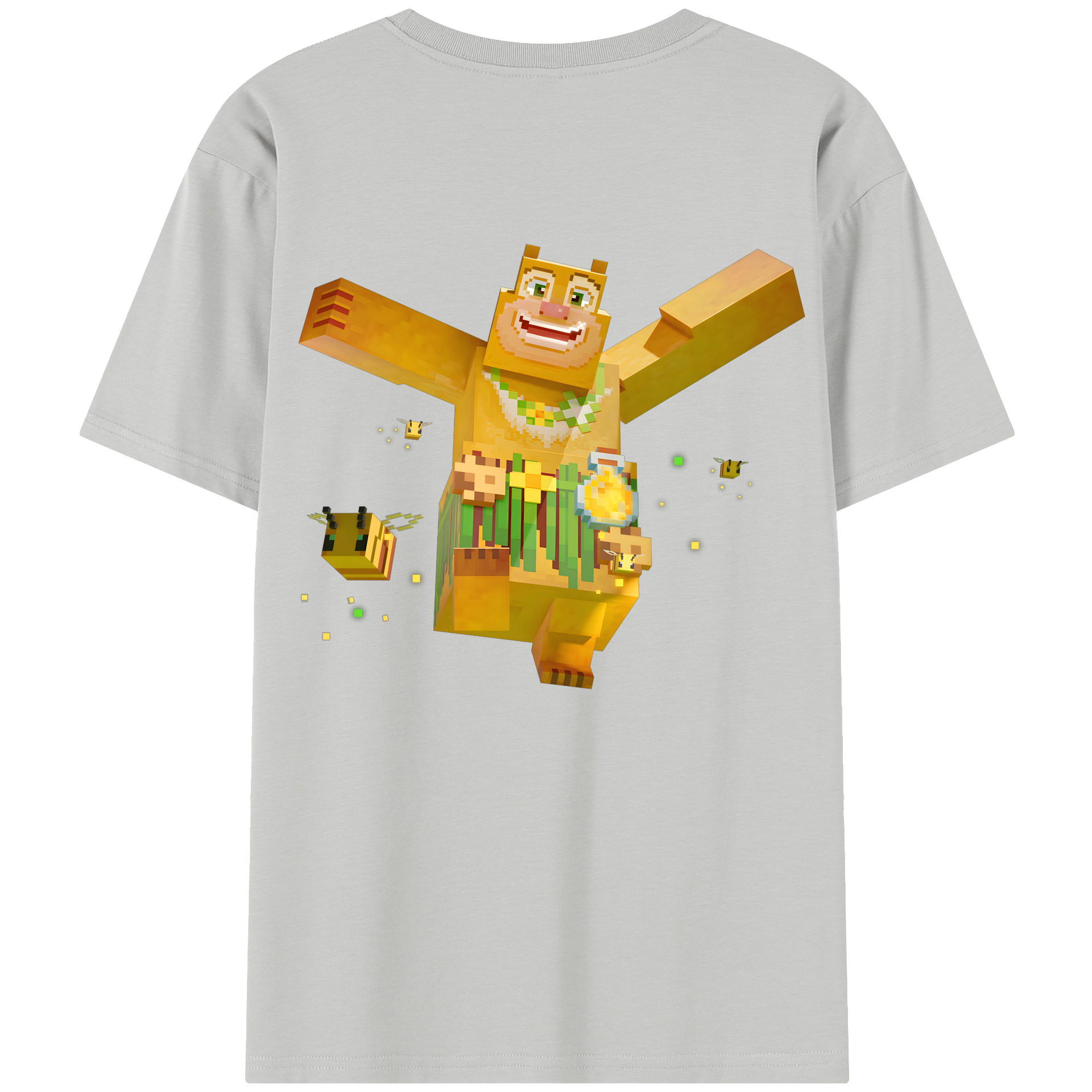 （画像用） マインクラフト ブロックの世界 Minecraft MC Block world レディース半袖Tシャツ(バックプリント)