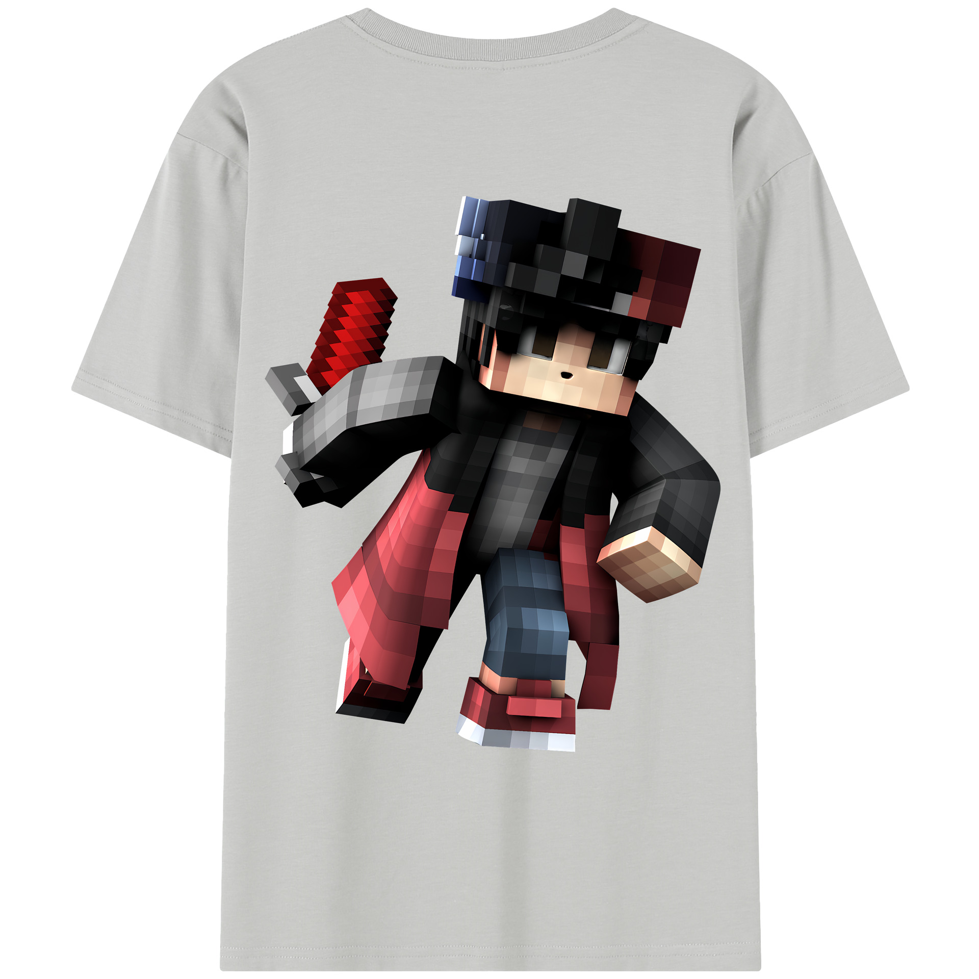 （画像用） マインクラフト ブロックの世界 Minecraft MC Block world レディース半袖Tシャツ(バックプリント)
