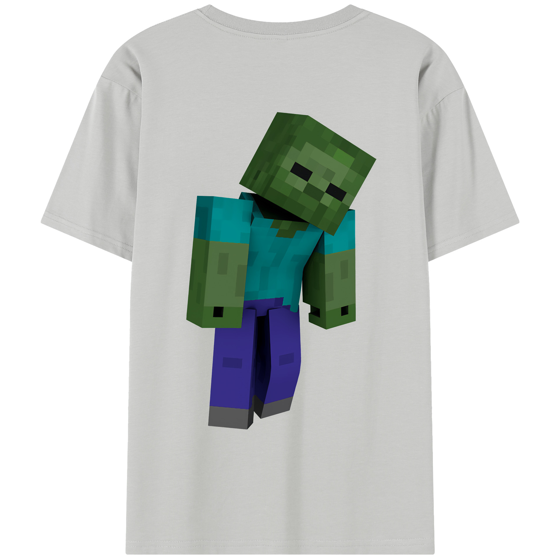 （画像用） マインクラフト ブロックの世界 Minecraft MC Block world レディース半袖Tシャツ(バックプリント)
