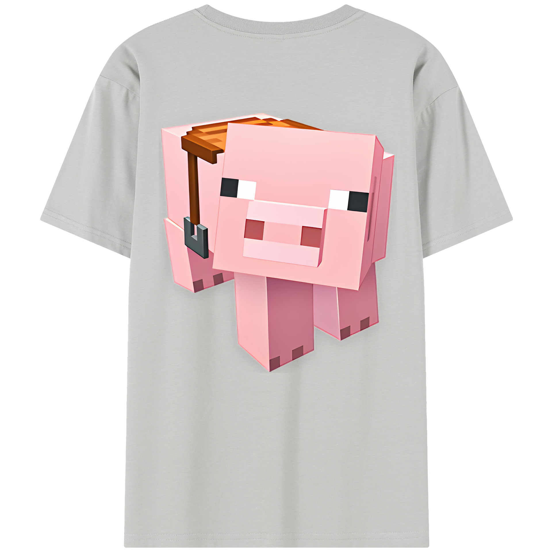 （画像用） マインクラフト ブロックの世界 Minecraft MC Block world レディース半袖Tシャツ(バックプリント)