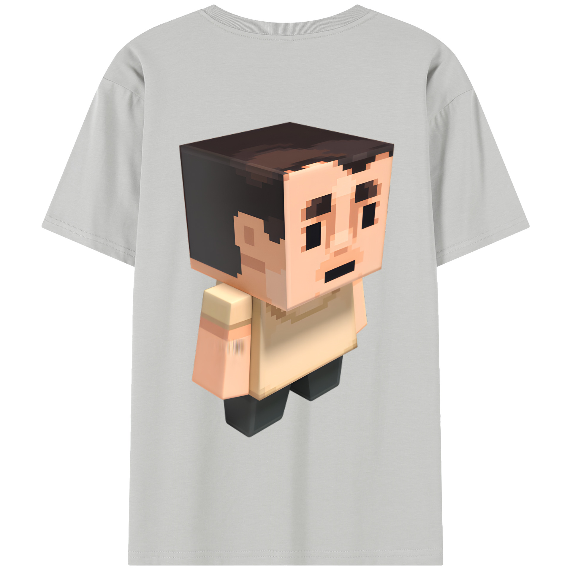 （画像用） マインクラフト ブロックの世界 Minecraft MC Block world レディース半袖Tシャツ(バックプリント)