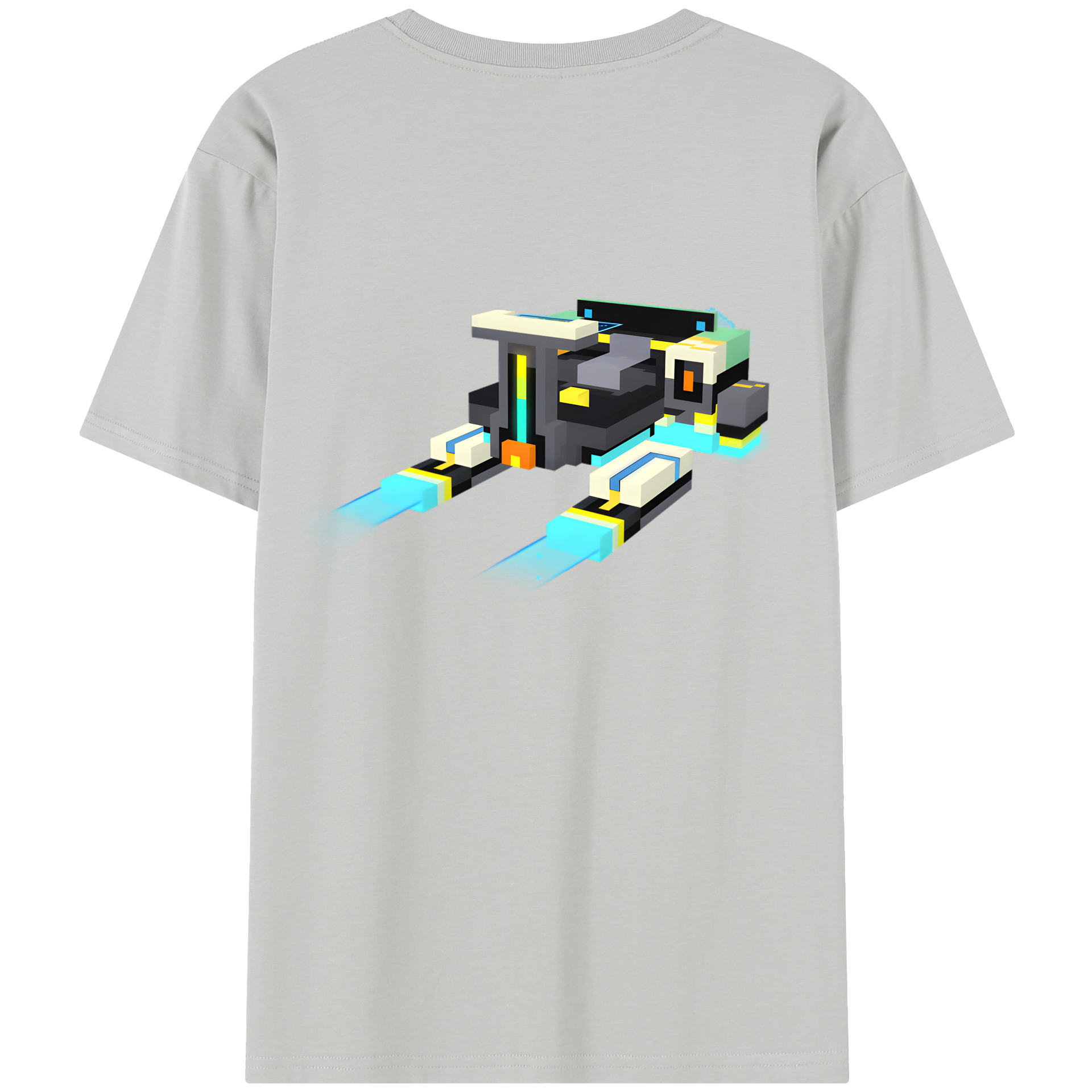 （画像用） マインクラフト ブロックの世界 Minecraft MC Block world レディース半袖Tシャツ(バックプリント)