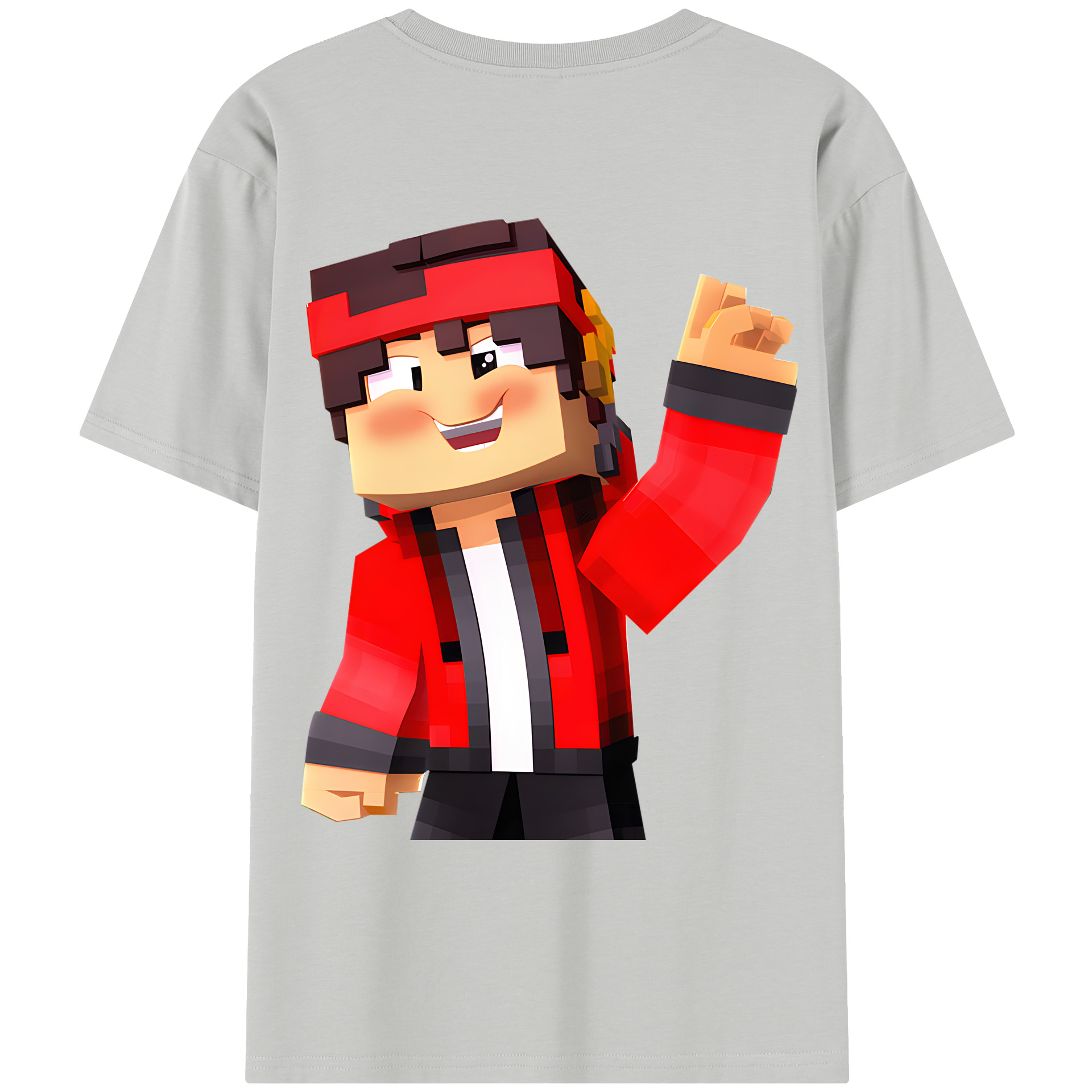 （画像用） マインクラフト ブロックの世界 Minecraft MC Block world レディース半袖Tシャツ(バックプリント)