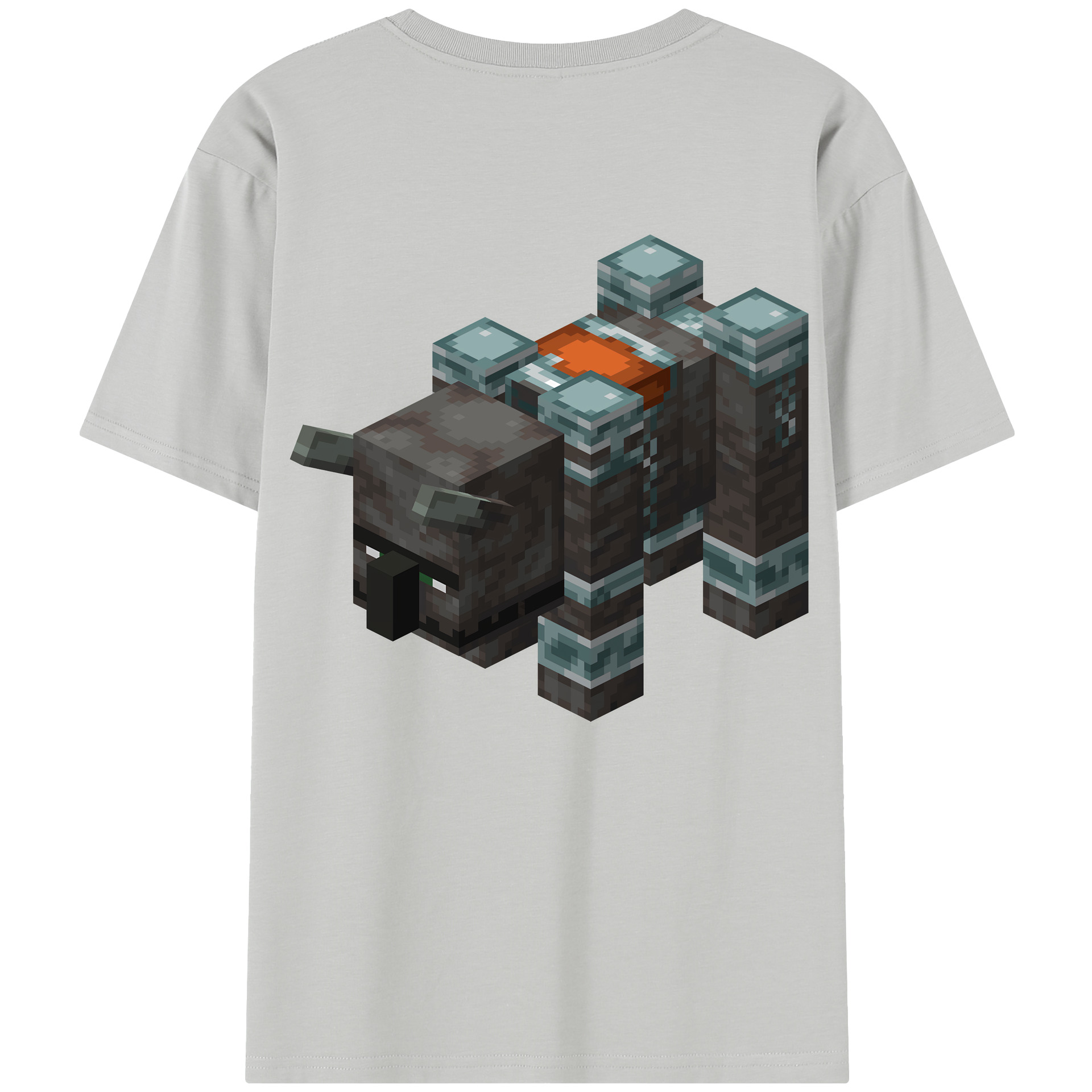 （画像用） マインクラフト ブロックの世界 Minecraft MC Block world レディース半袖Tシャツ(バックプリント)