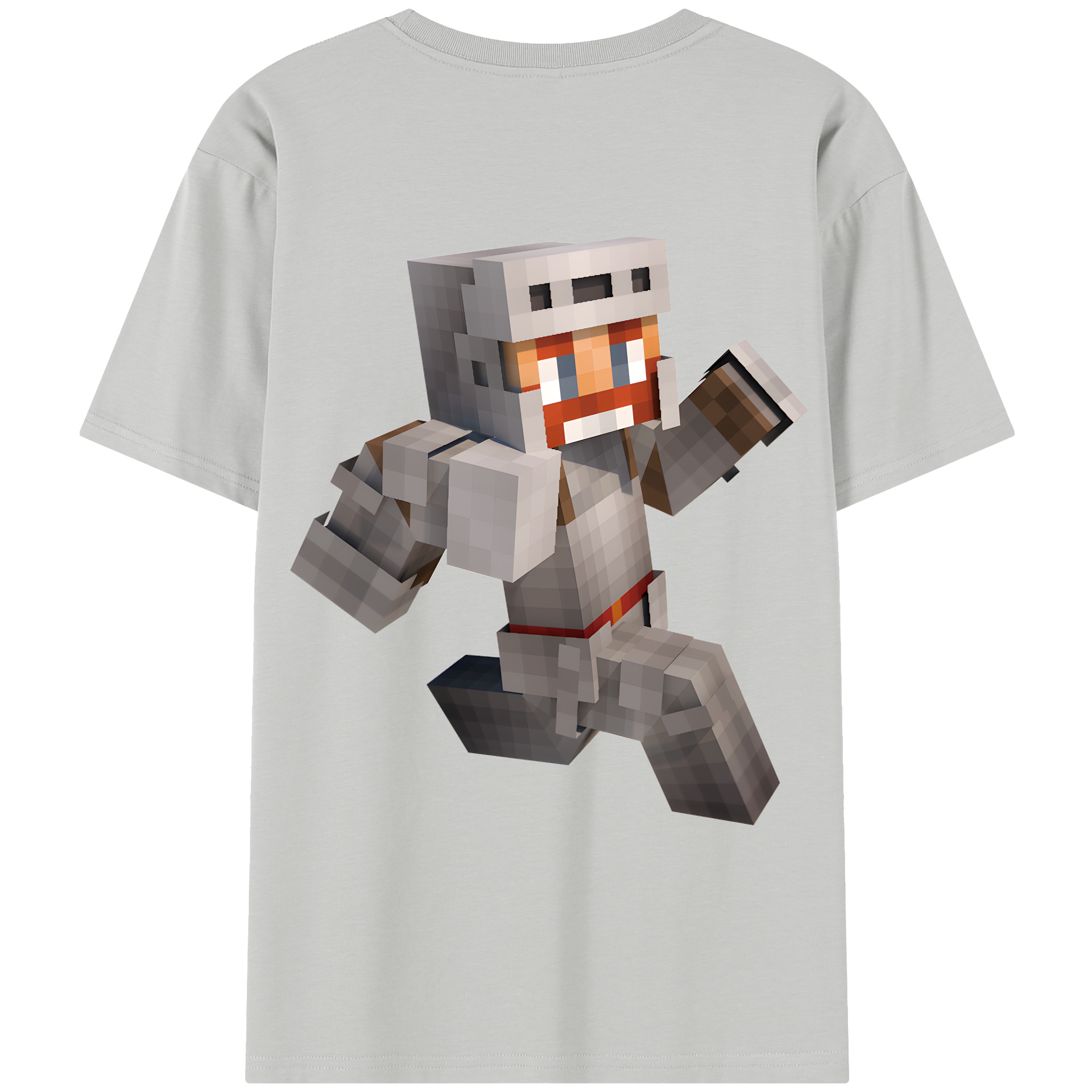 （画像用） マインクラフト ブロックの世界 Minecraft MC Block world レディース半袖Tシャツ(バックプリント)