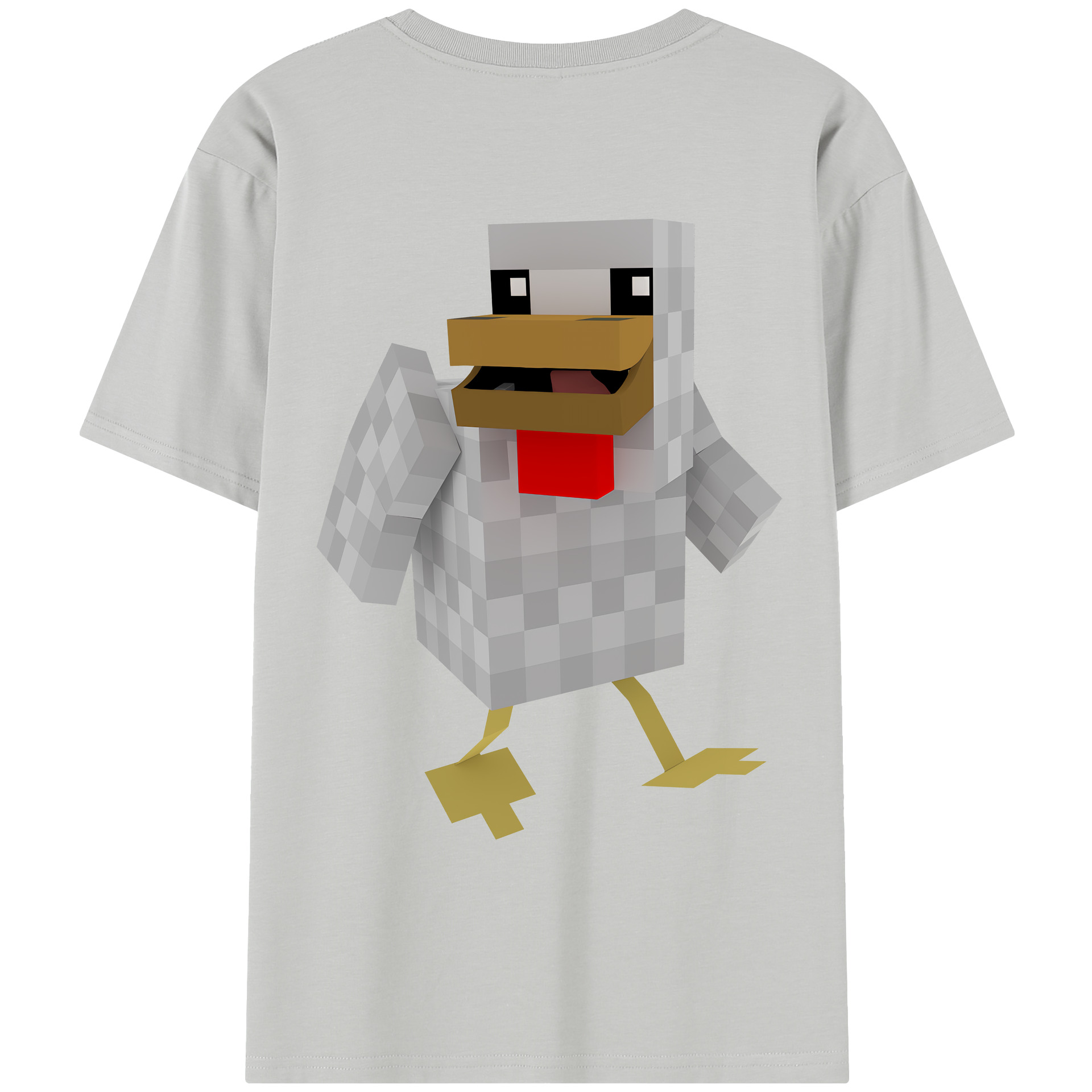 （画像用） マインクラフト ブロックの世界 Minecraft MC Block world レディース半袖Tシャツ(バックプリント)